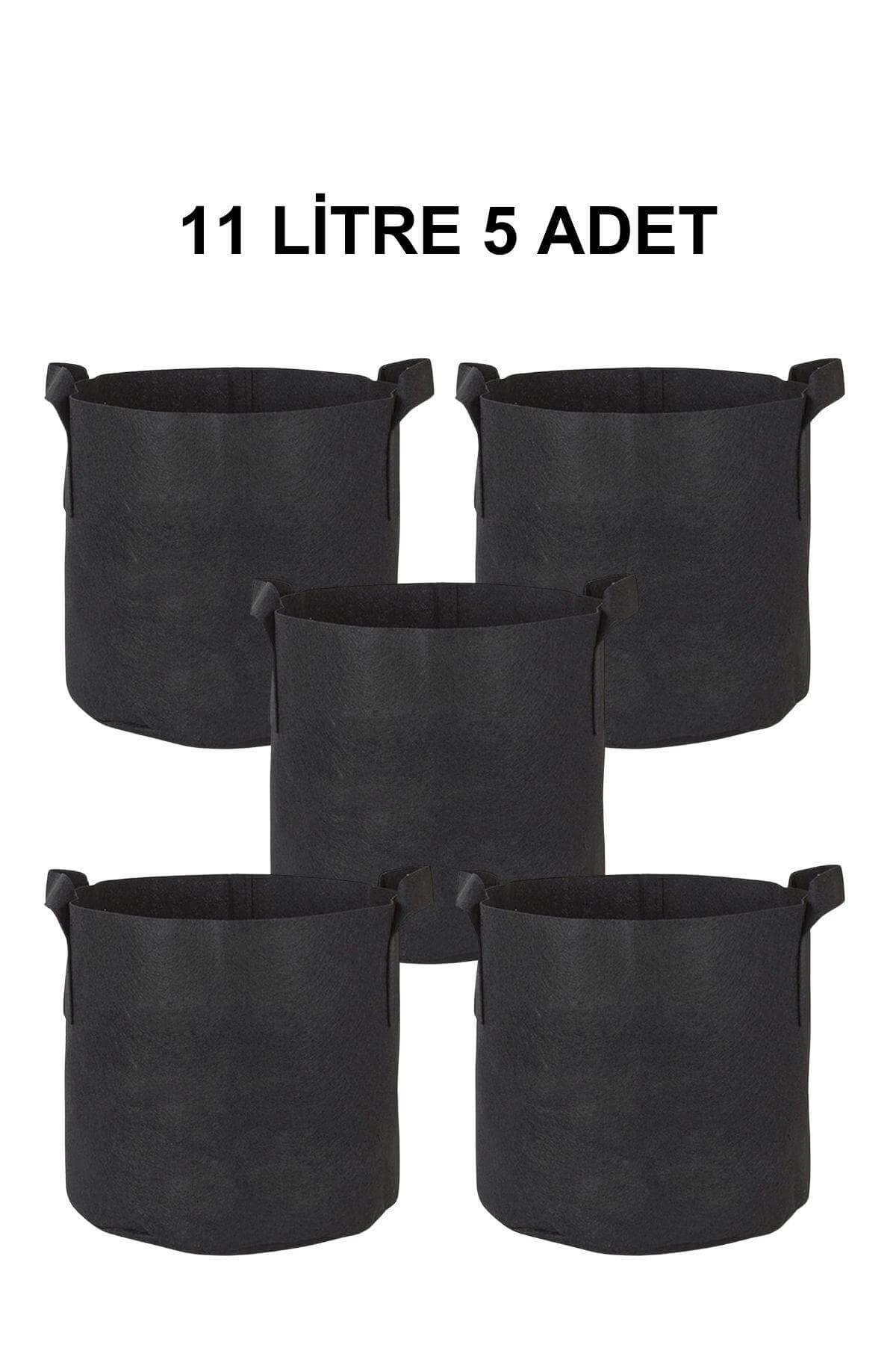 Grow Wizard Kumaş Saksı Pot 11 Litre 5 Adet