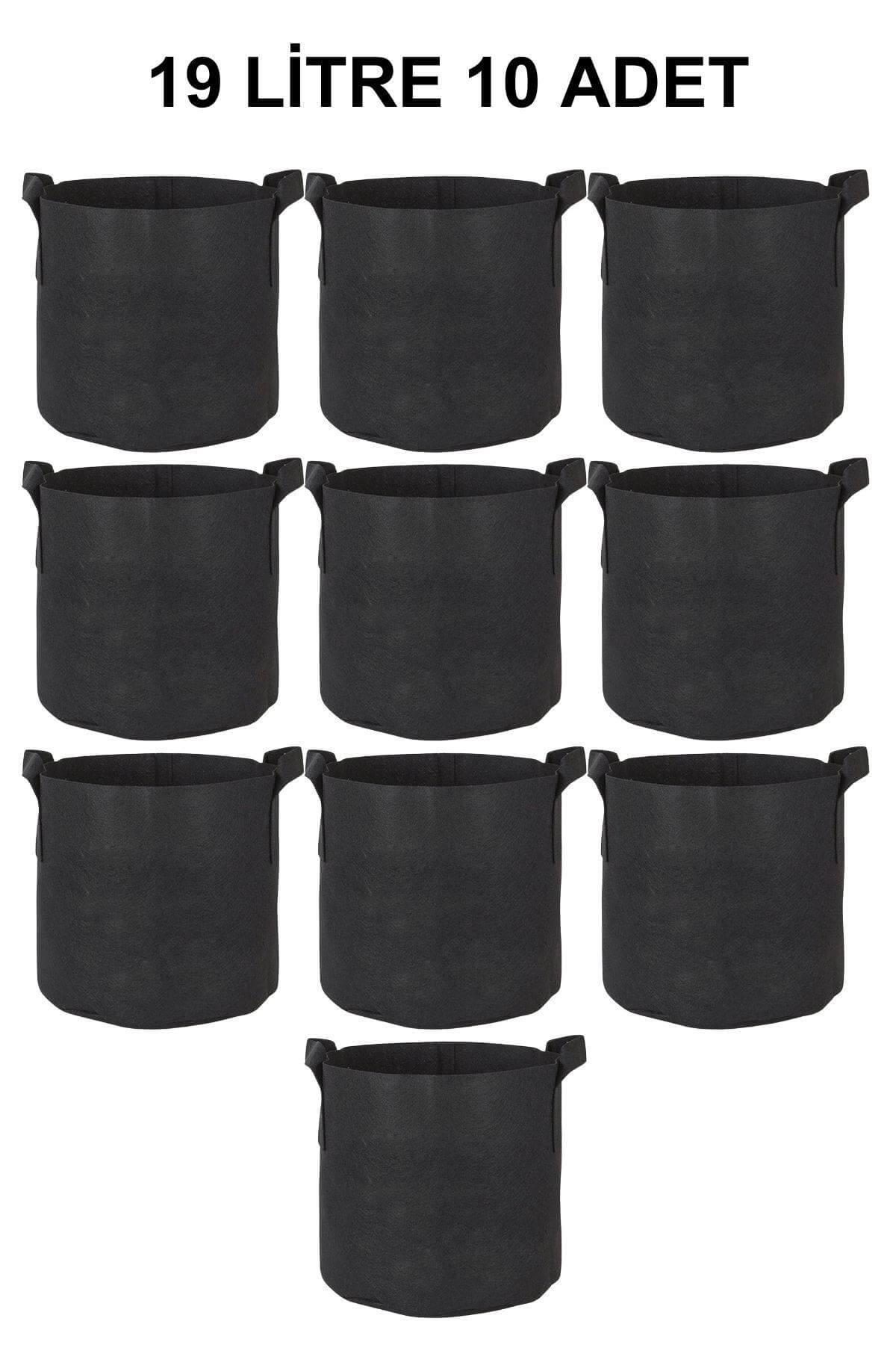 Grow Wizard Kumaş Saksı Pot 19 Litre 10 Adet