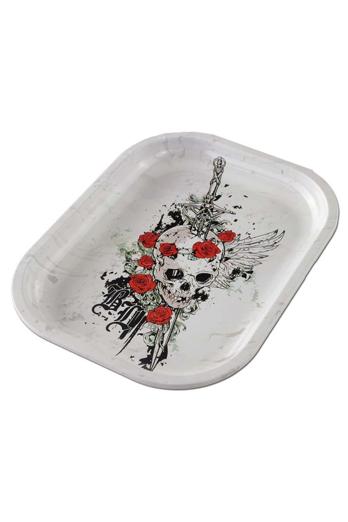 Küçük Metal Tepsi Kuru Kafa