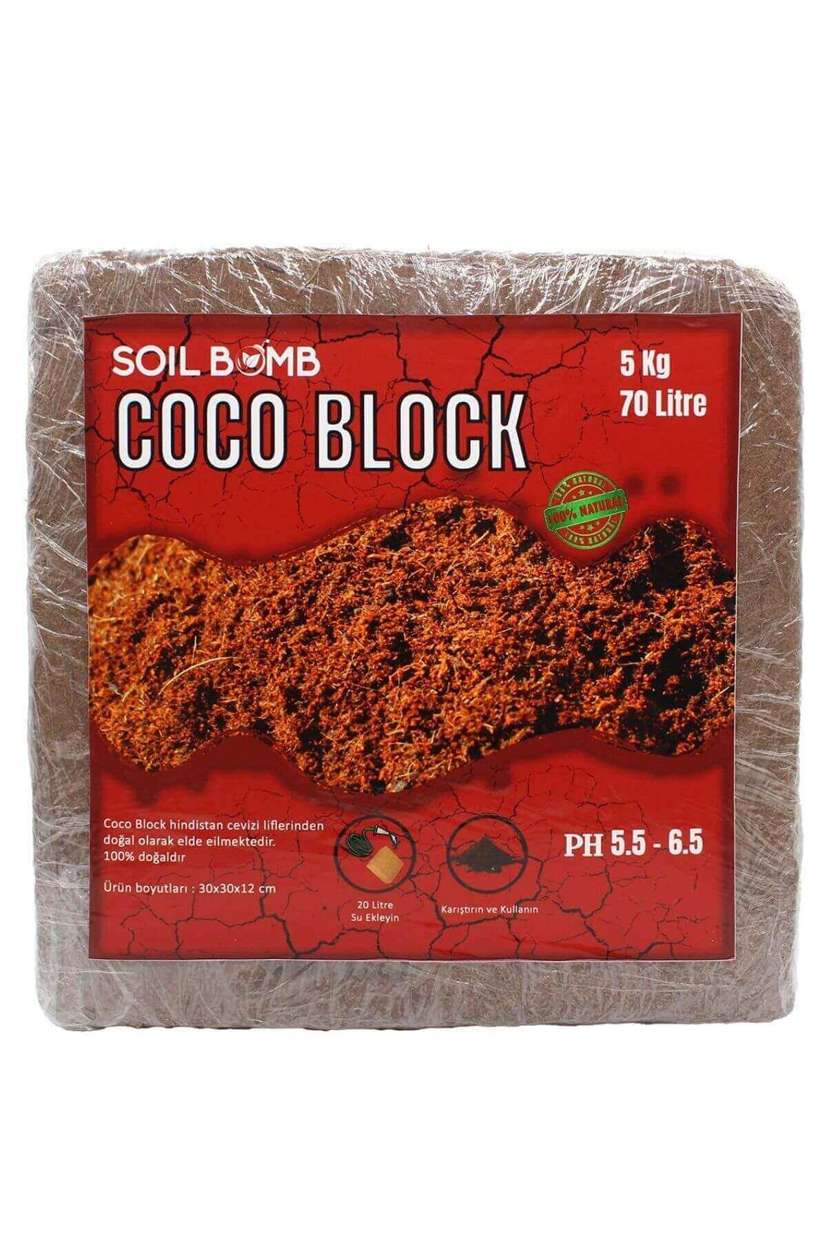 Soil Bomb Coco Block 70 Litre Hindistan Cevizi Toprağı