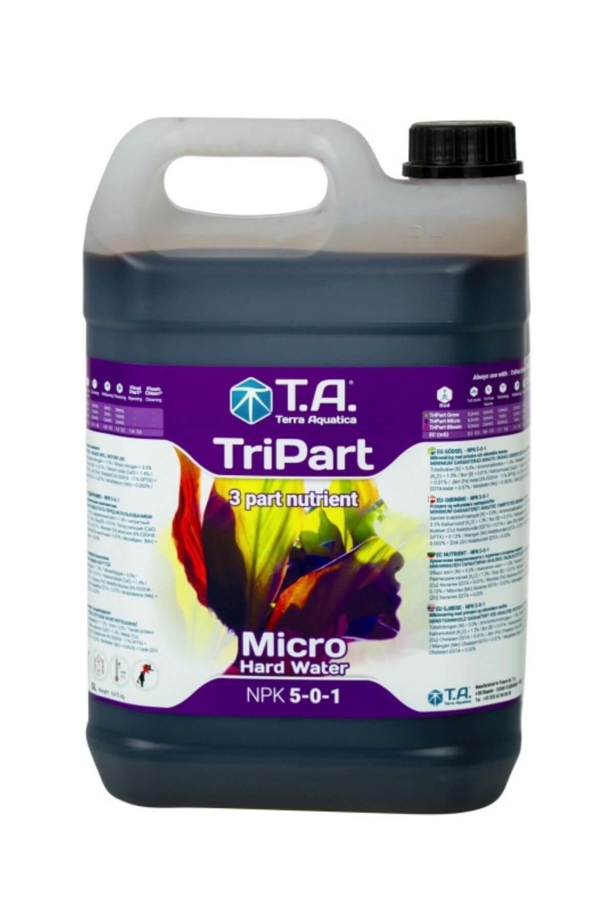 Terra Aquatica TriPart Micro (Flora Micro) Hard Water 5 Litre Bitki Besini