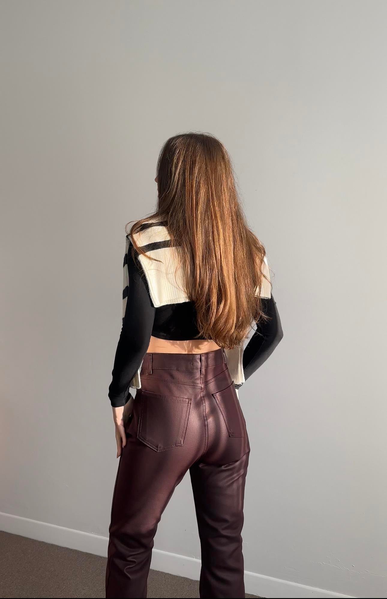 MARKA MODEL BORDO MUMLU BOY FİT JEAN