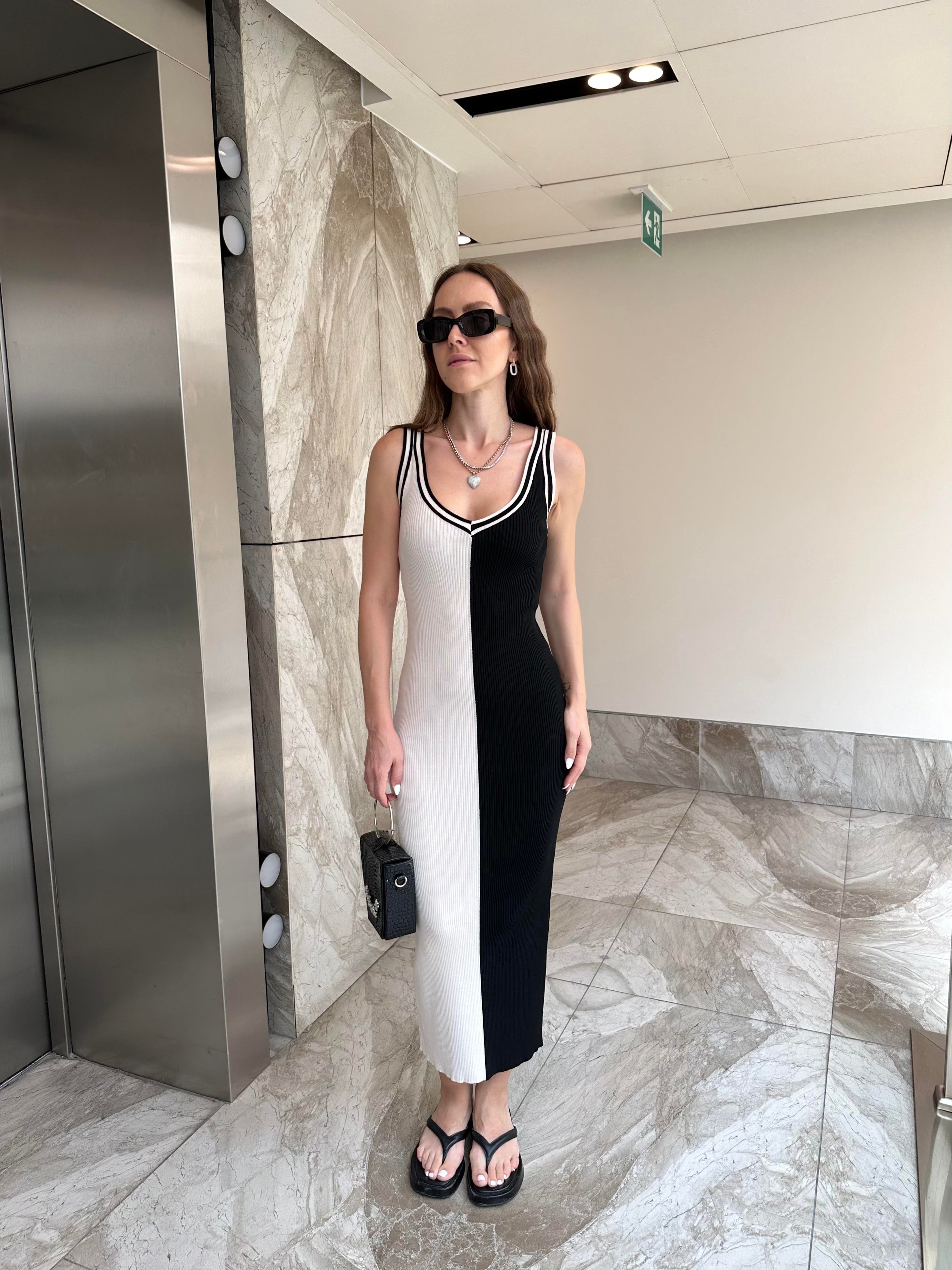 MARKA MODEL KALIN ASKILI ÇİFT RENK ELBİSE