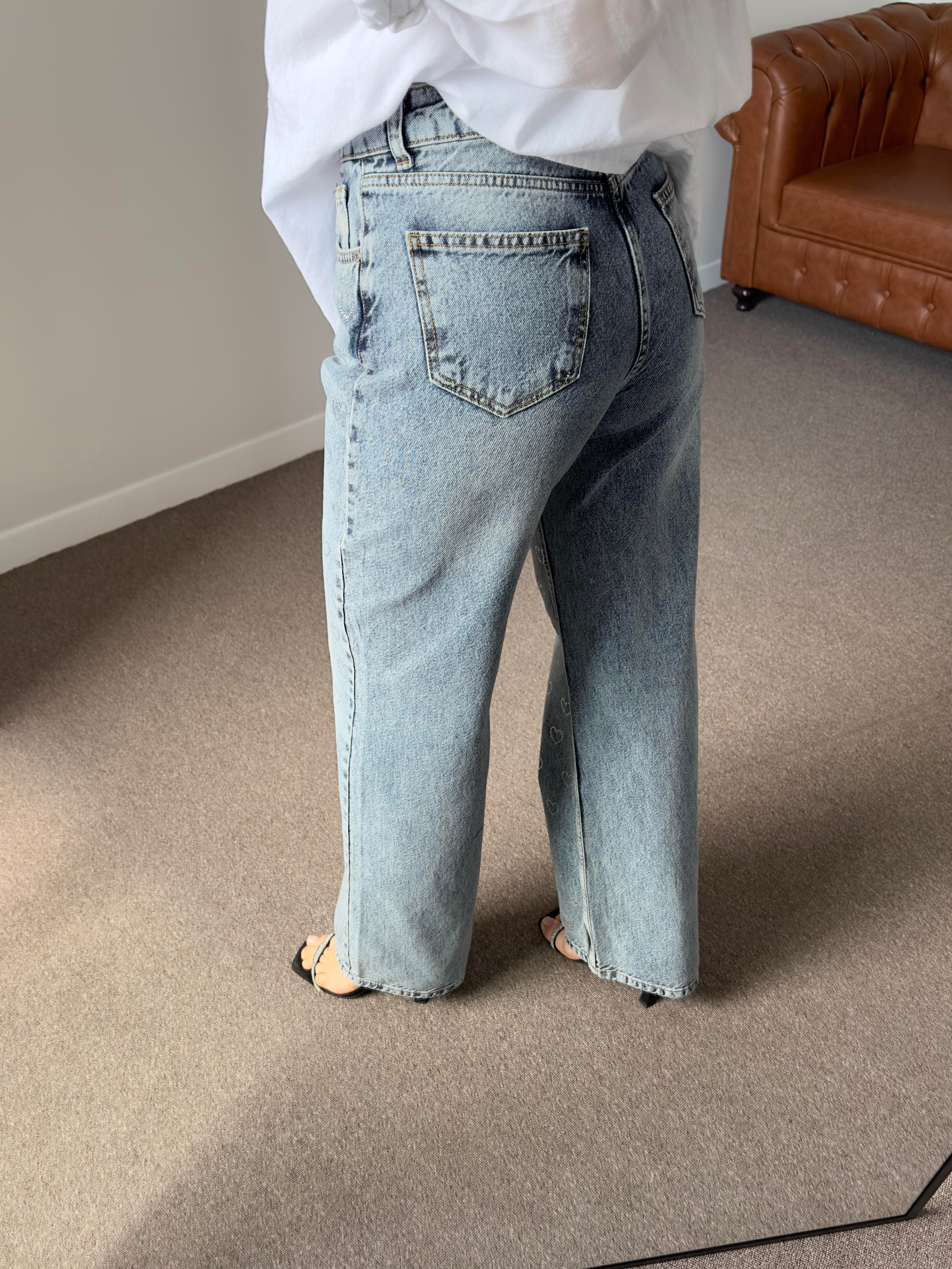 MARKA MODEL KALP TAŞ DETAYLI JEAN