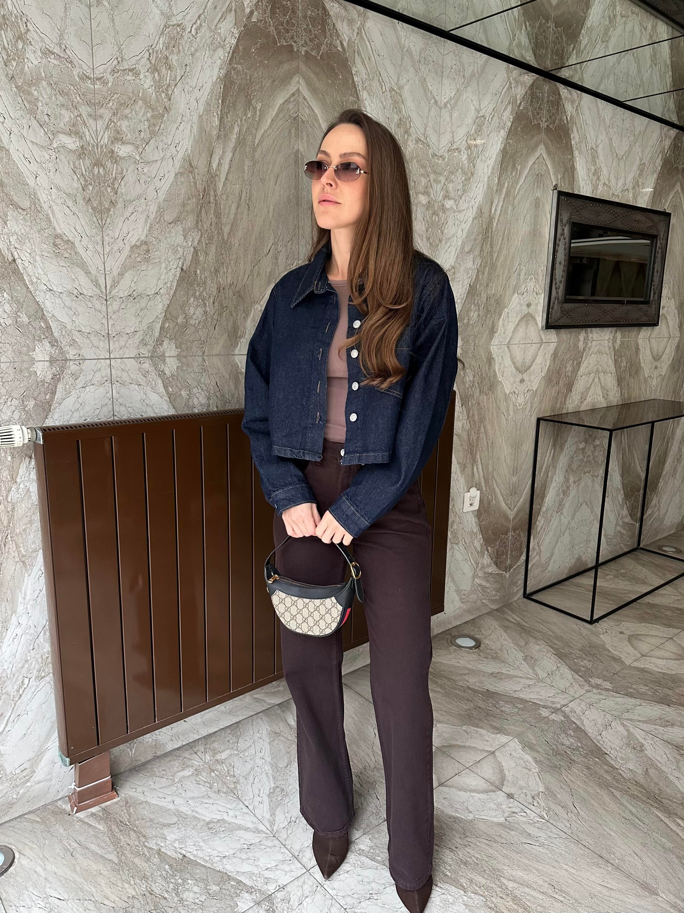 MARKA MODEL  LACİVERT KOT CEKET