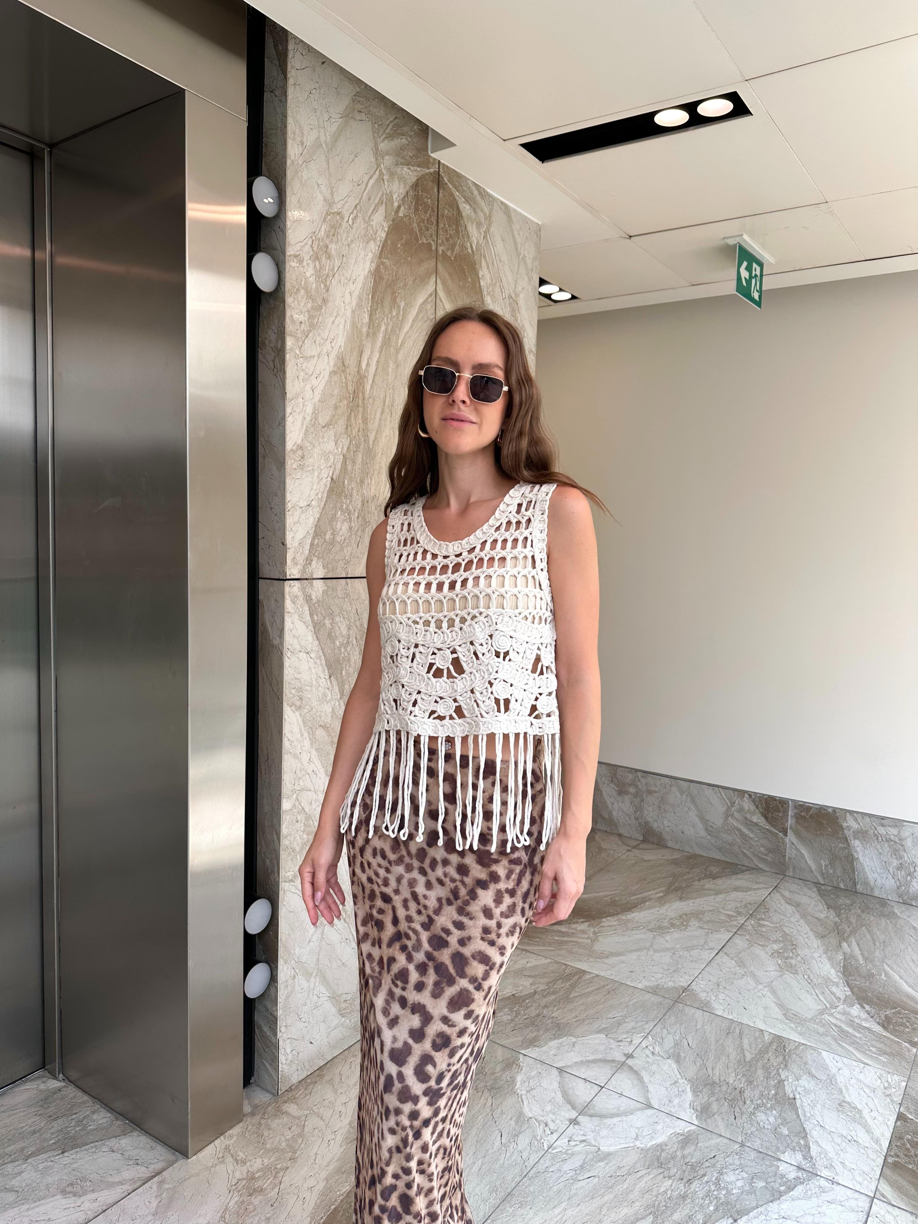 MARKA MODEL LEOPAR TÜL ETEK
