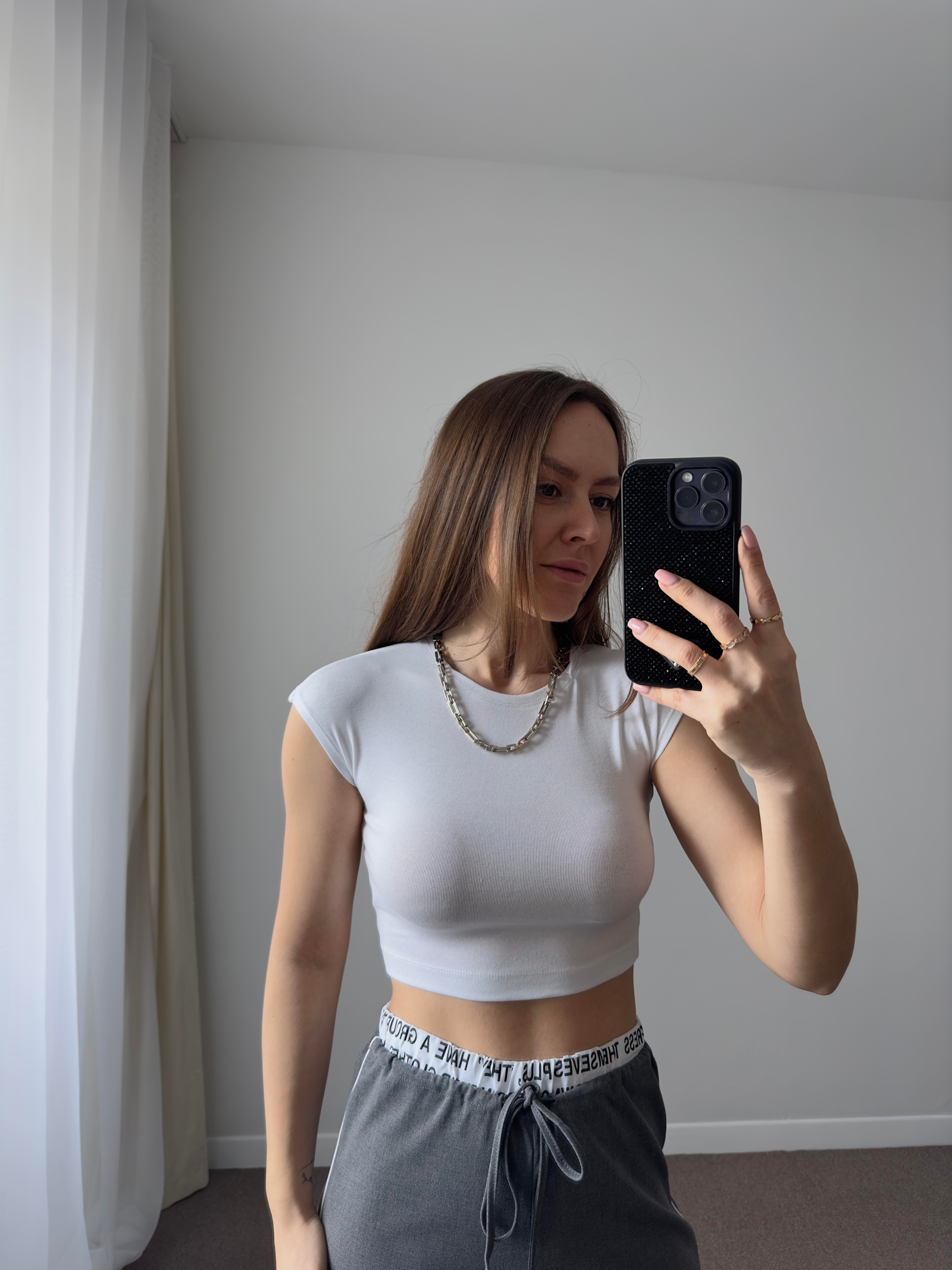 PAMUKLU BEYAZ CROP TOP