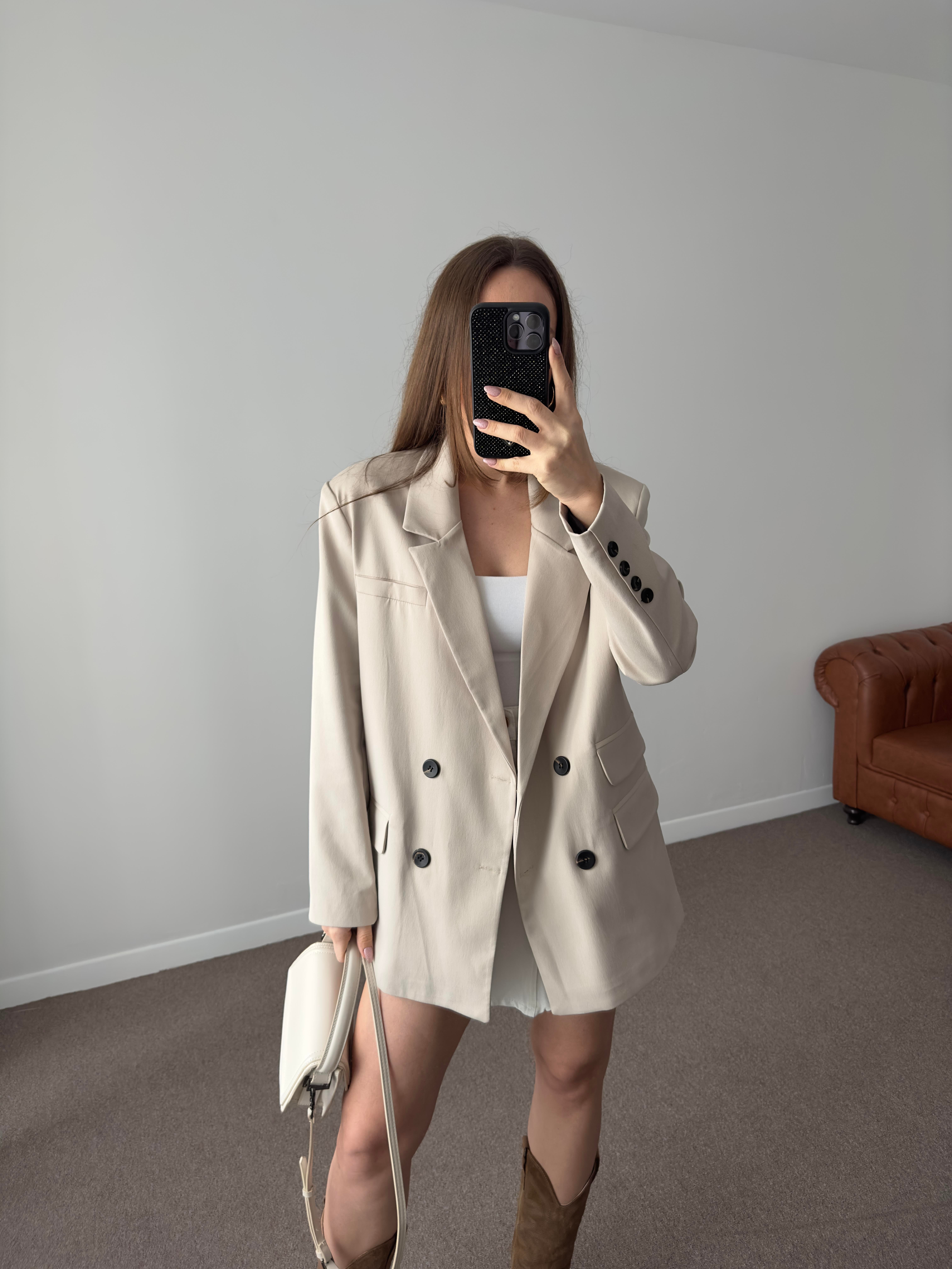 PREMIUM DÜĞMELİ OVERSİZE TAŞ CEKET