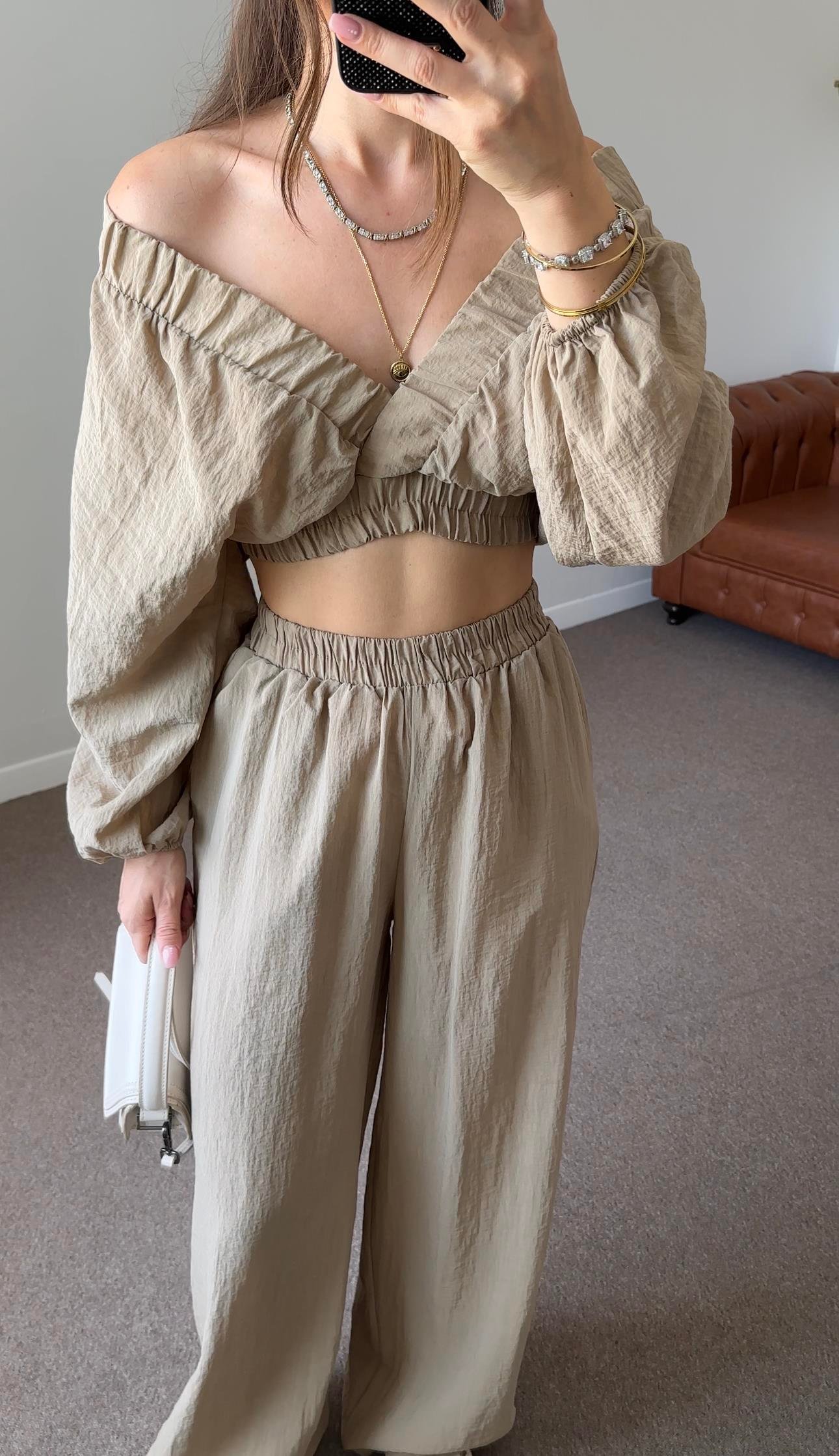 VİZON CROP PANTOLON TAKIM