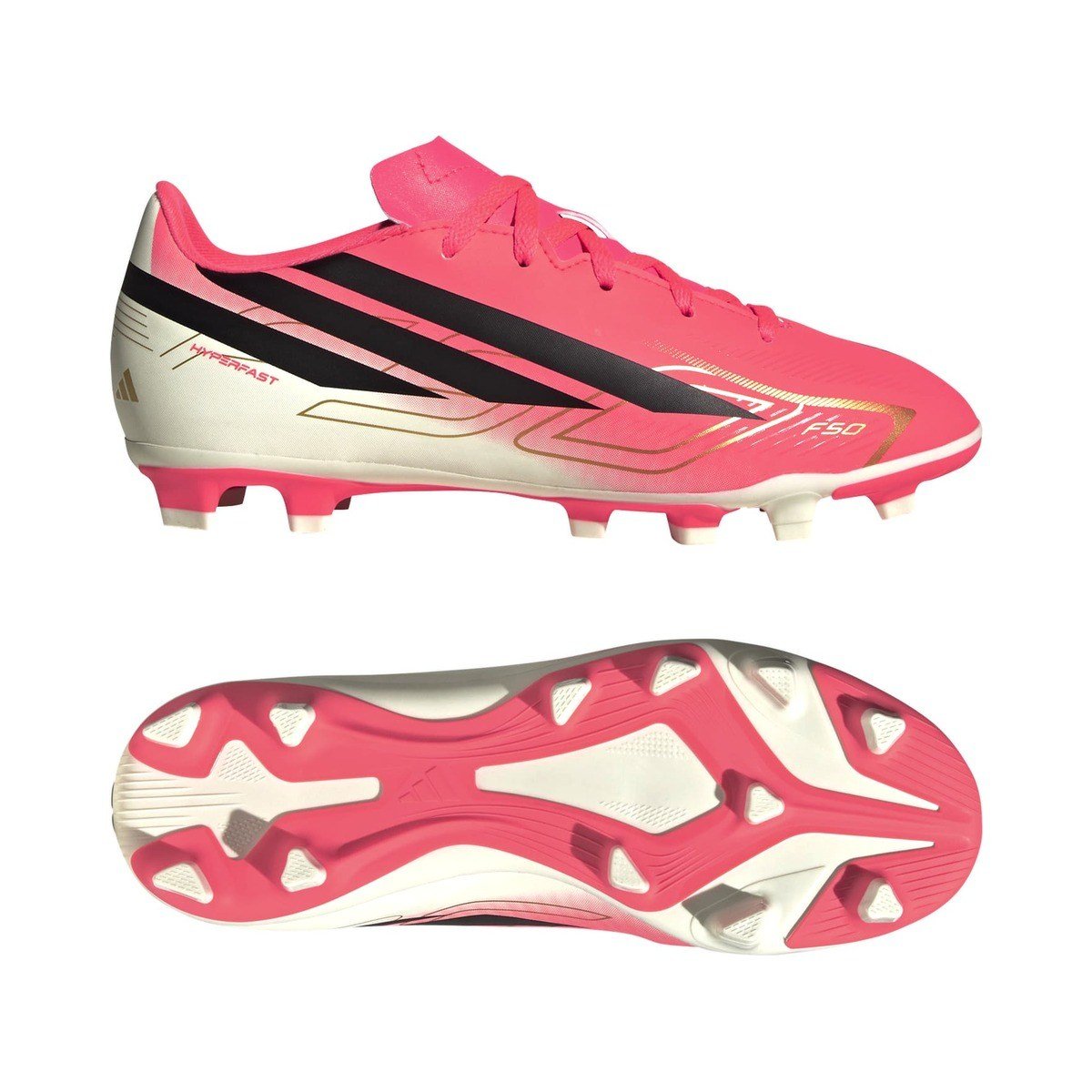 Adidas Performance F50 Hyperfast Club Fg/Mg J Çocuk Futbol Ayakkabısı Pembe KK1307 – 8. görsel