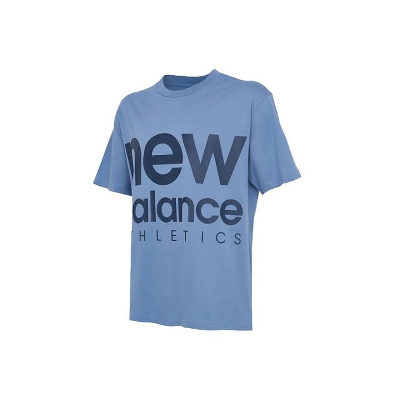 New Balance Lifestyle Unisex T-Shirt UNT1346-BLU Mavi
