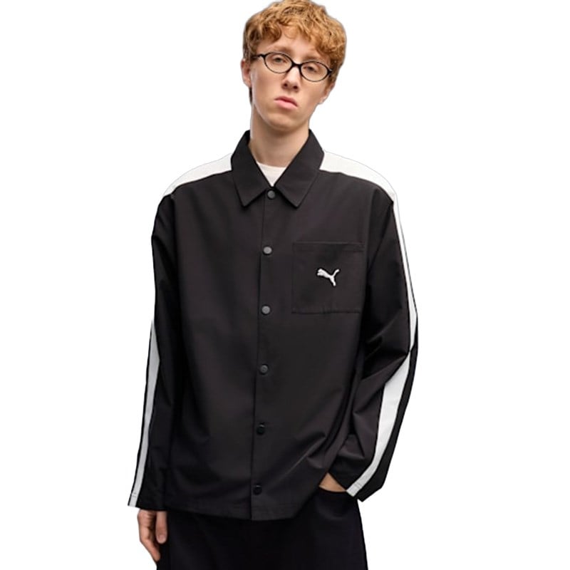 Puma T7 Relaxed Woven Overshirt Erkek T-Shirt 638362-01 638362-01 Erkek