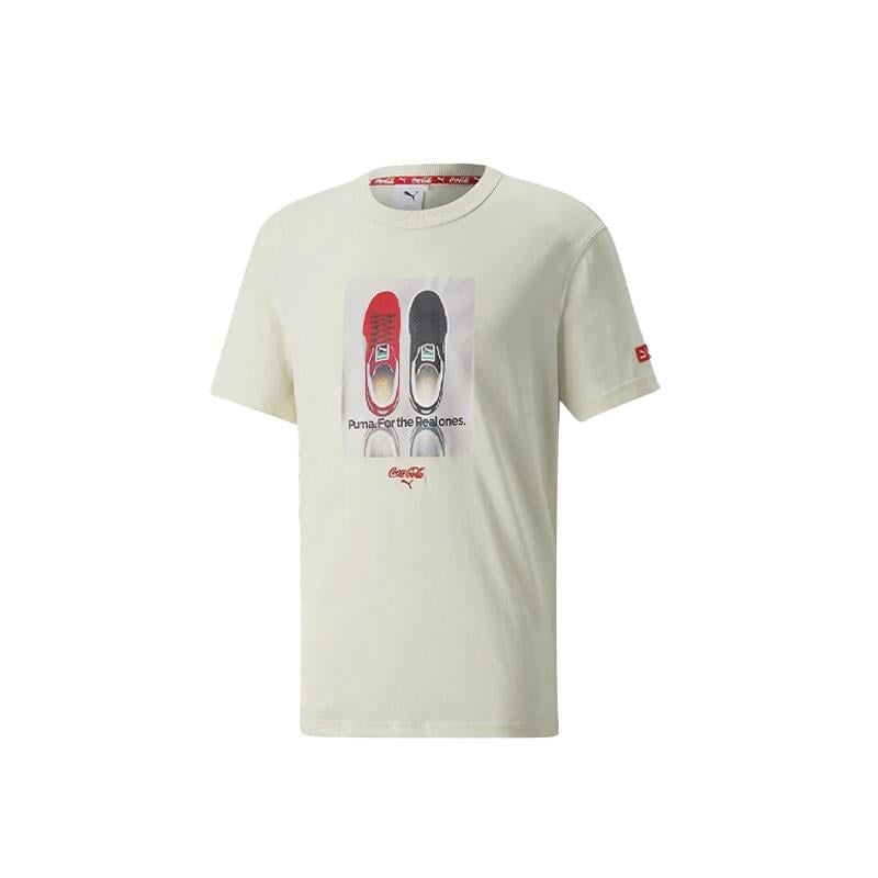 Puma X Coca Cola Relaxed Tee Erkek T-Shirt 536159-97 Beyaz