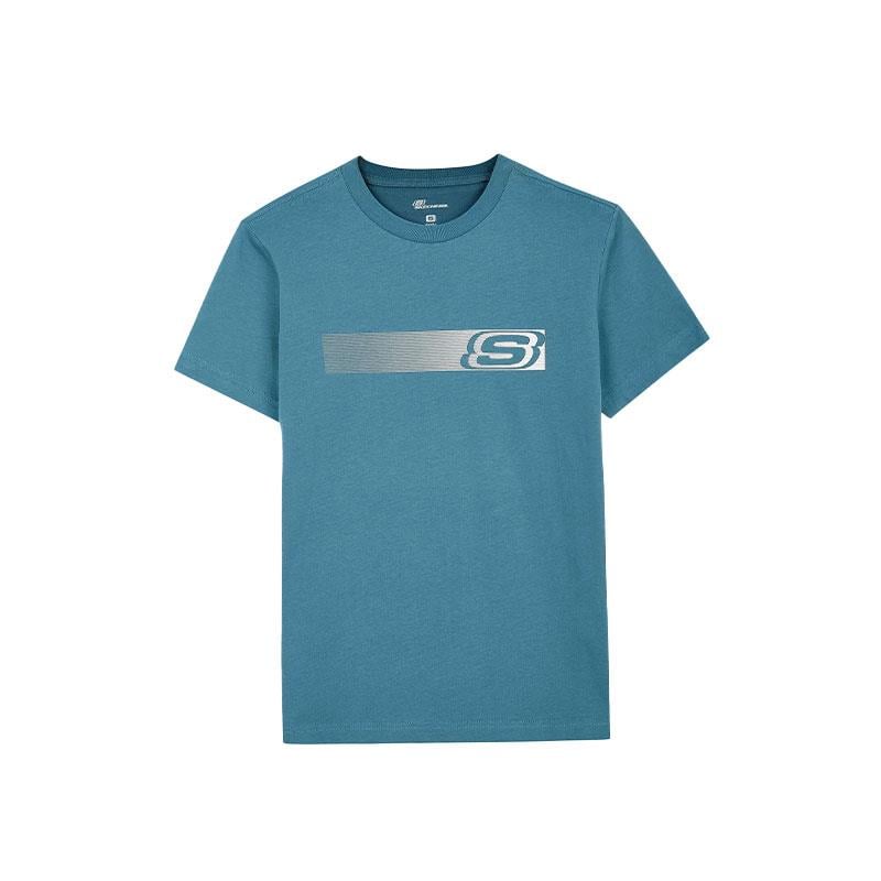 Skechers M Graphic Tee Erkek T-Shirt S212196-405 Yeşil