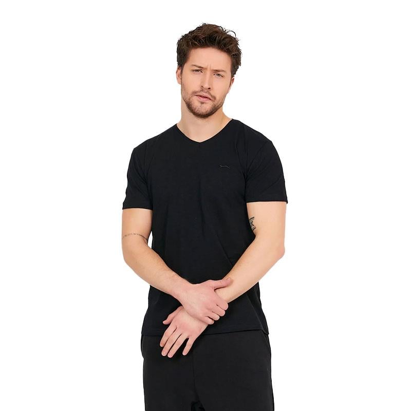 Slazenger SARGON I-Siyah Erkek T-Shirt ST11TE200-500 Siyah
