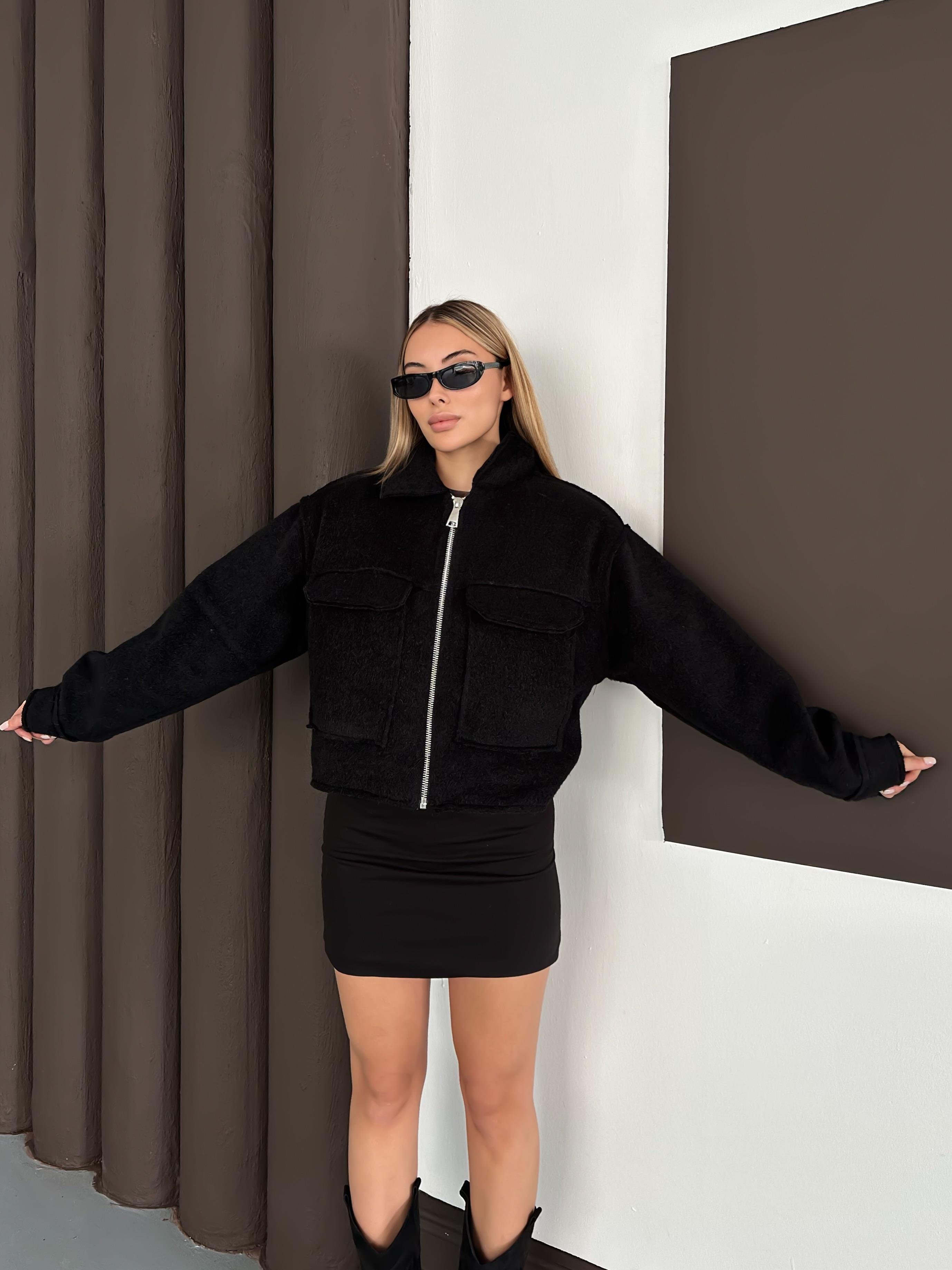 Cepli Fermuarlı Ceket