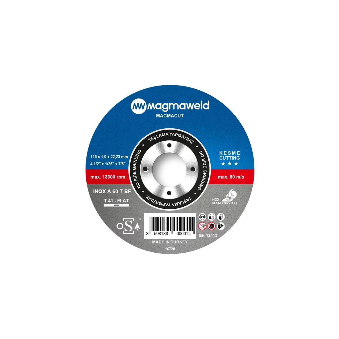 Magmacut Inox 115 x 1,0 x 22 mm Kesme Taşı