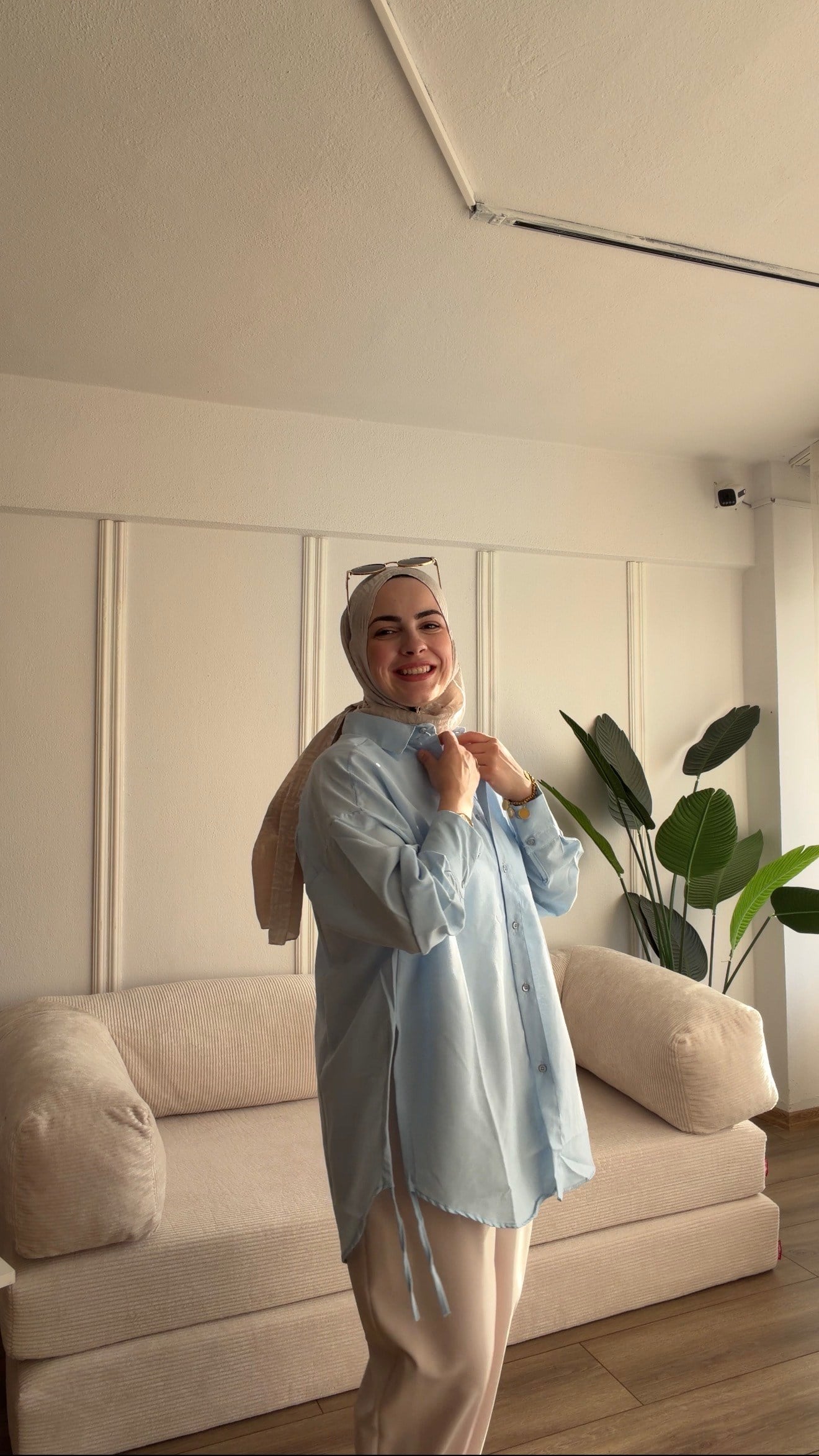  MAVİ OVERSİZE GÖMLEK