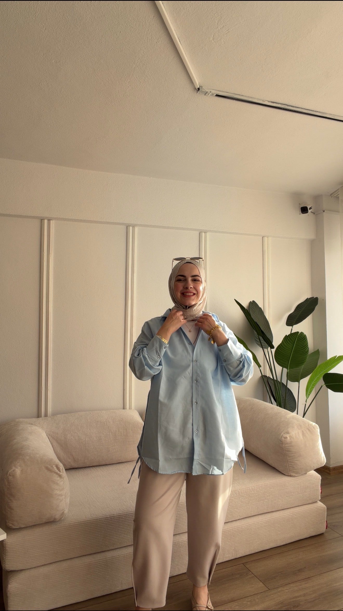  MAVİ OVERSİZE GÖMLEK