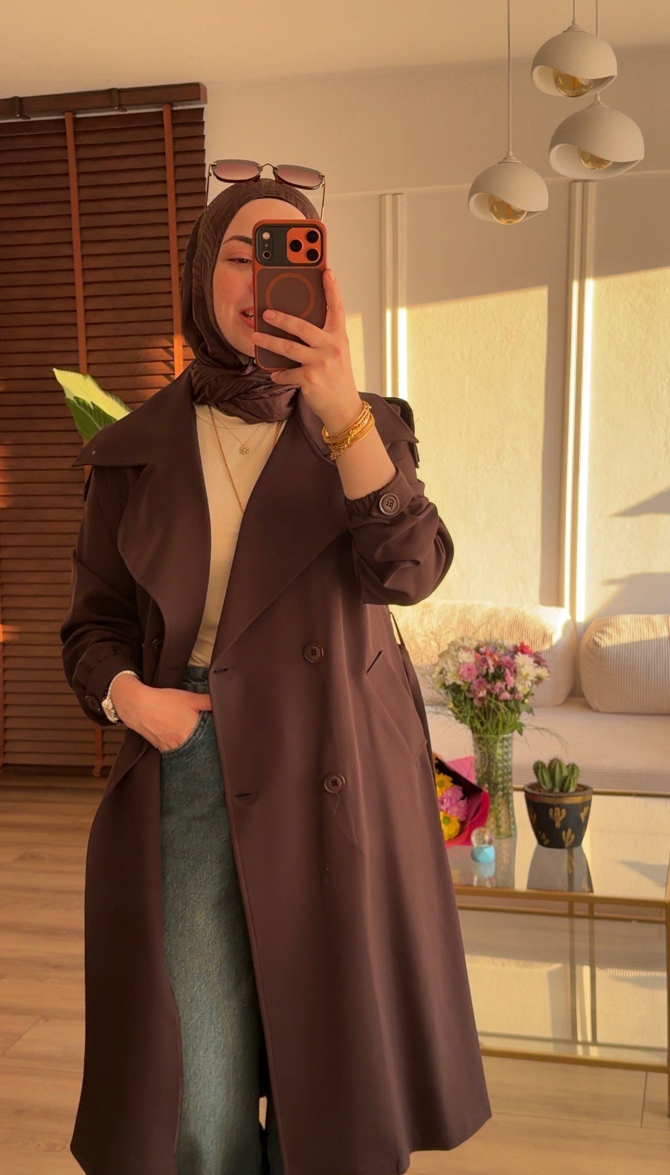ACI KAHVE KURUVAZE YAKA BAŞAK MODEL TERNÇ 