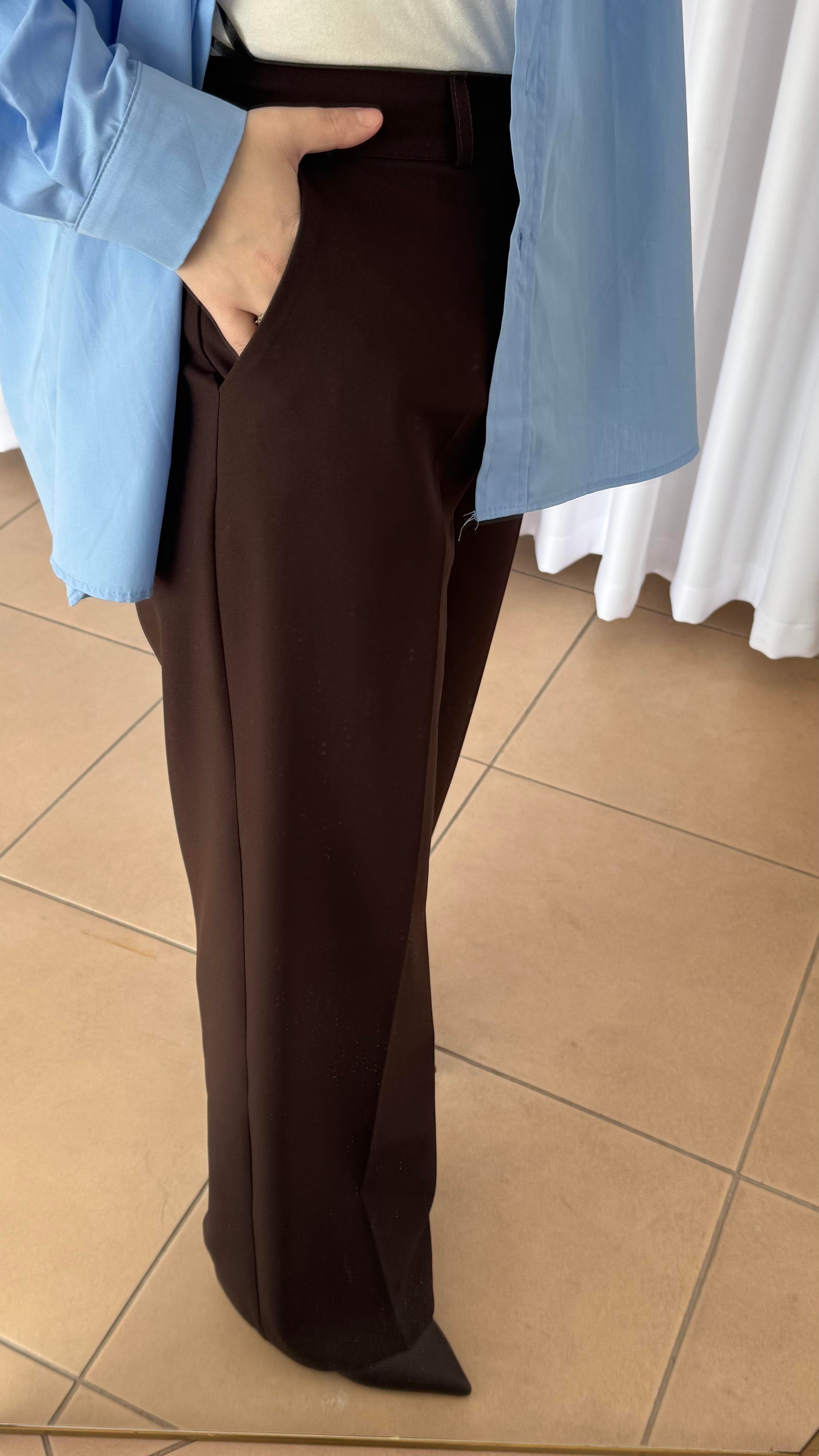 ACI KAHVE PALOZZO PANTALON