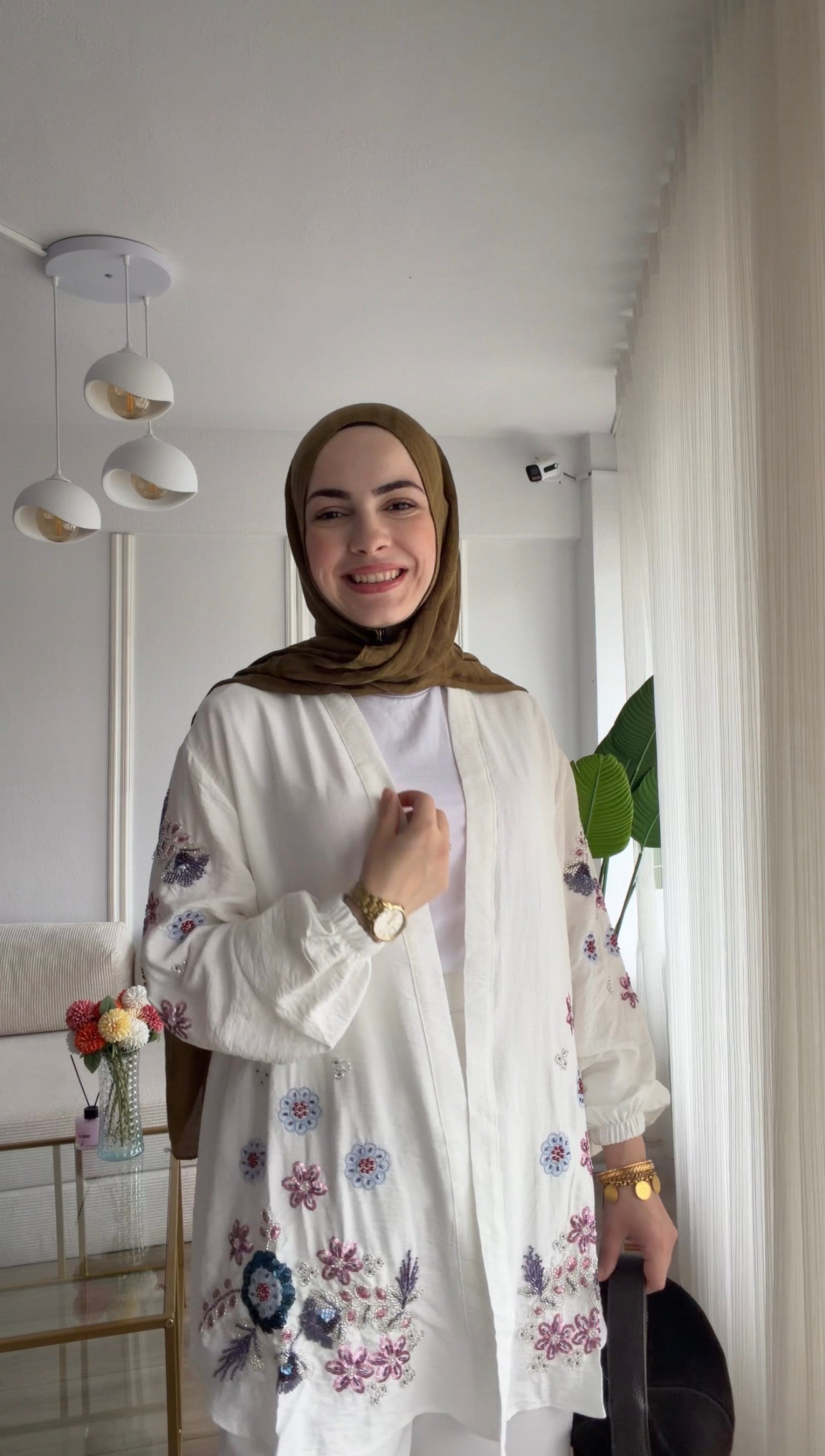 BEYAZ OTANTİK KİMONO