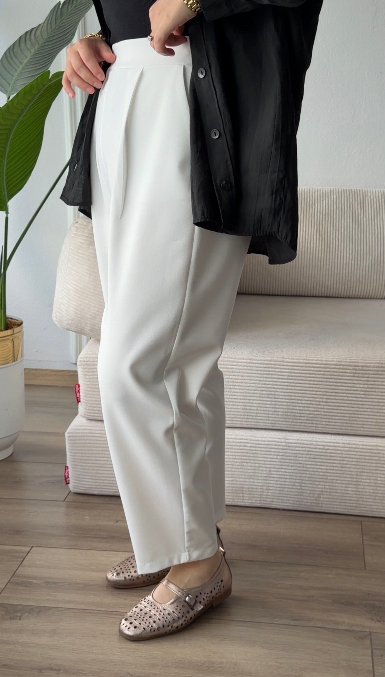 BEYAZ ŞALVAR PANTALON 