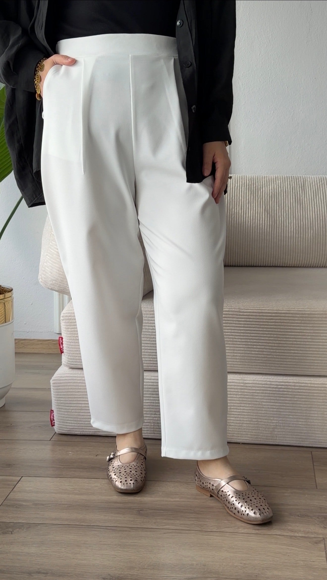 BEYAZ ŞALVAR PANTALON 