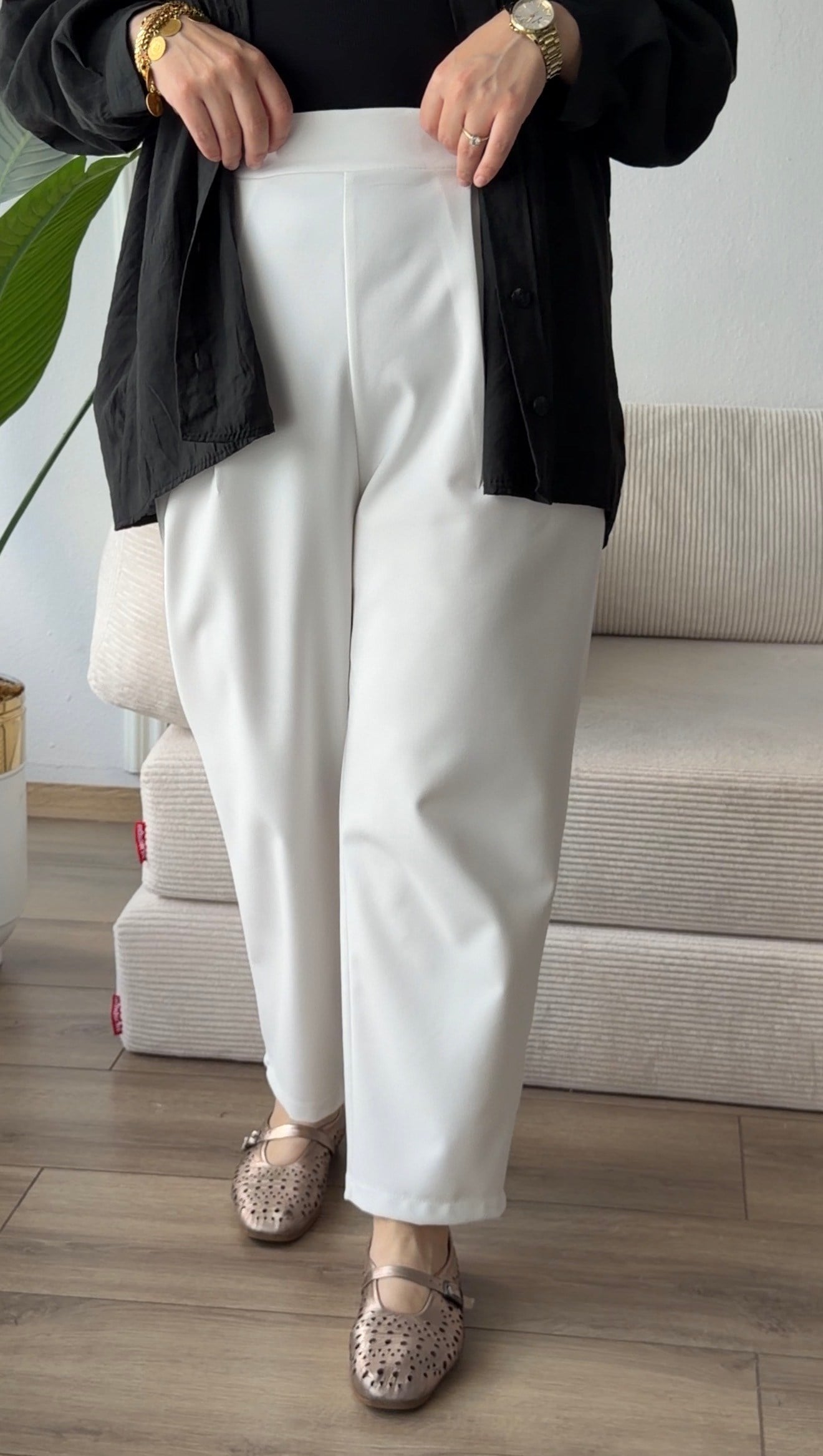 BEYAZ ŞALVAR PANTALON 