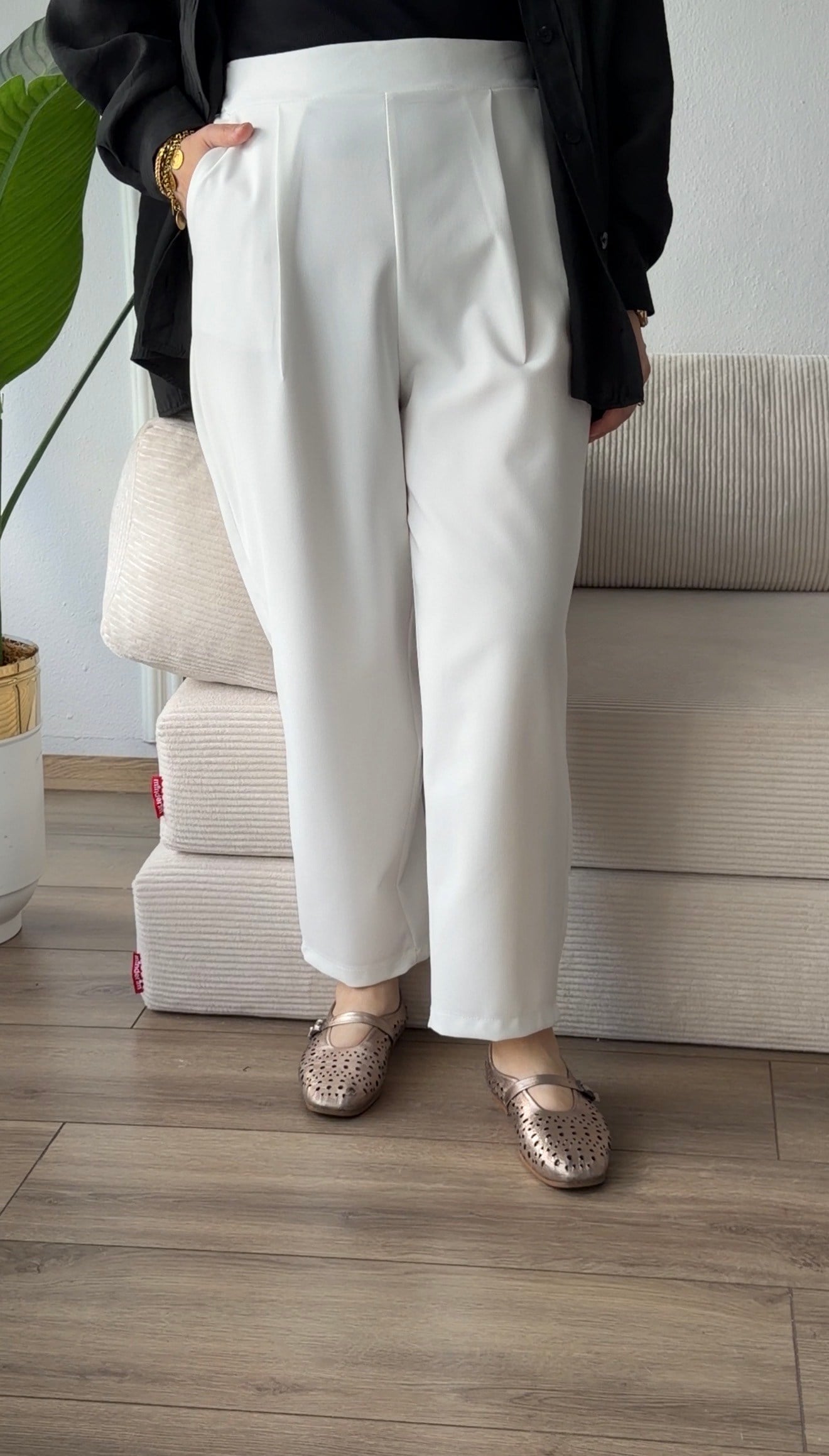 BEYAZ ŞALVAR PANTALON 