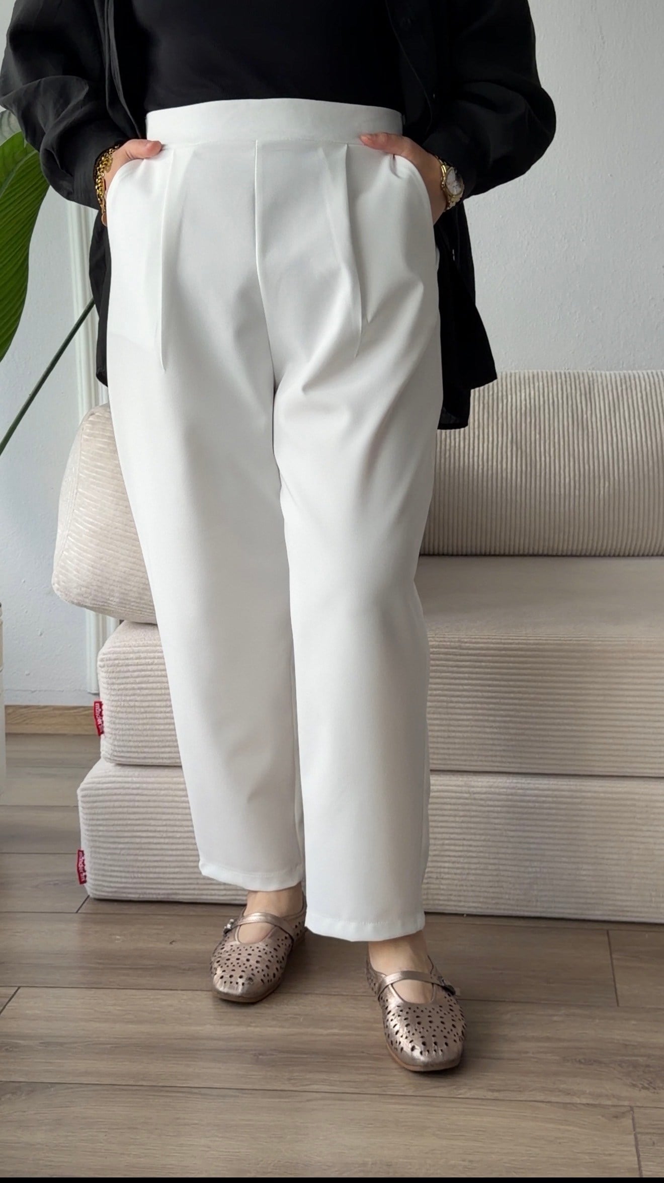 BEYAZ ŞALVAR PANTALON 