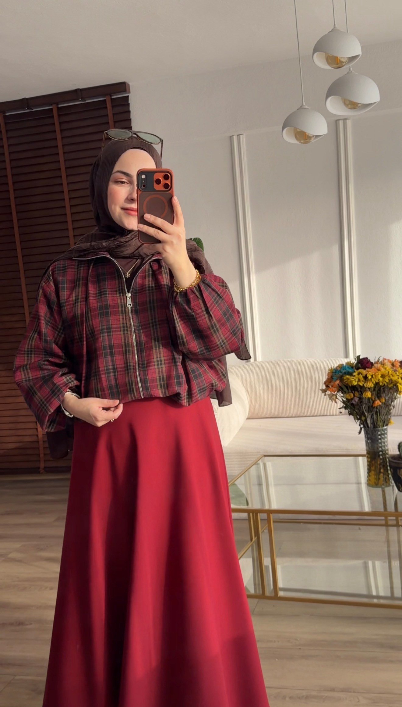 BORDO EKOSE BOMBER CEKET 