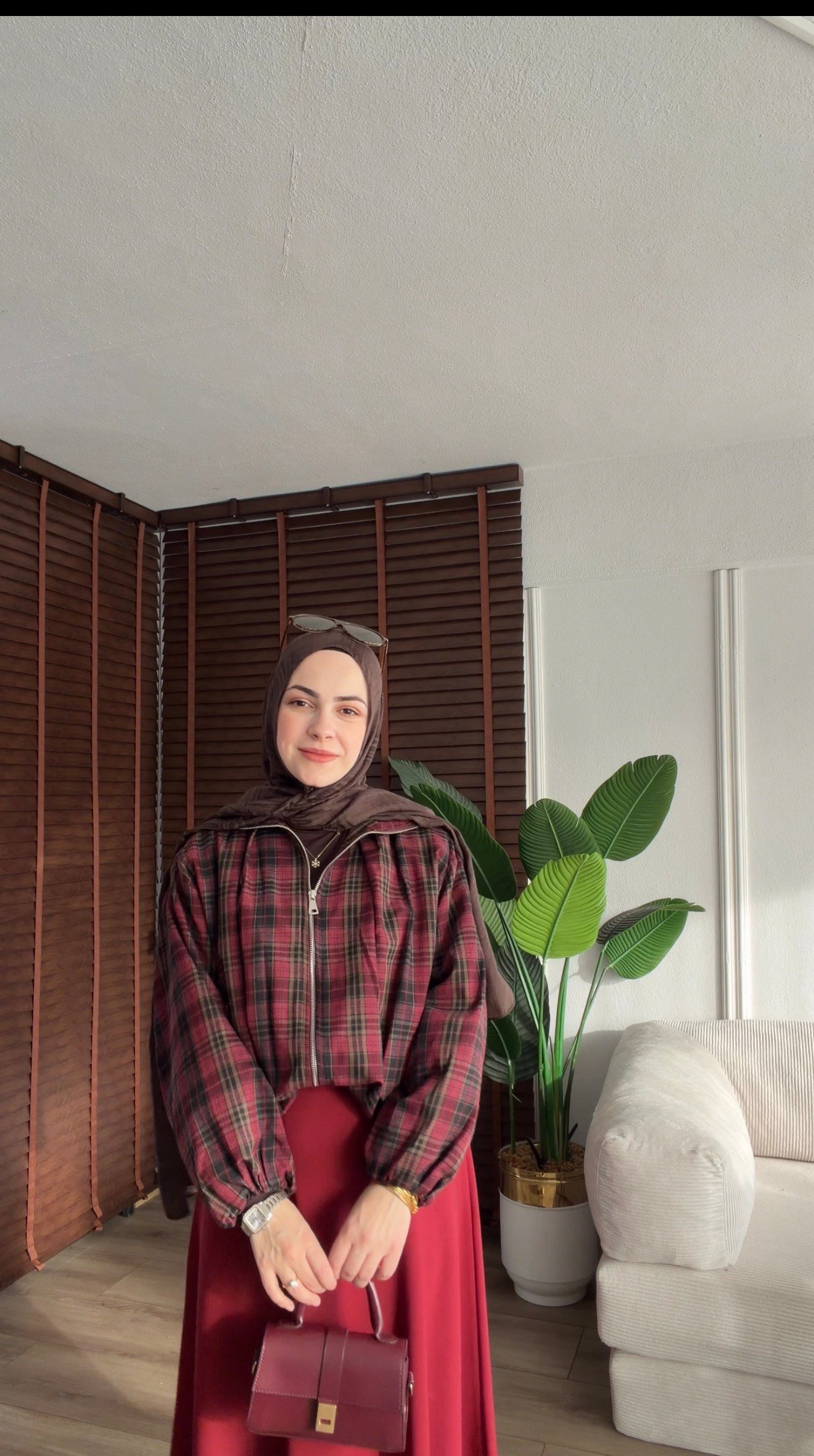 BORDO EKOSE BOMBER CEKET 