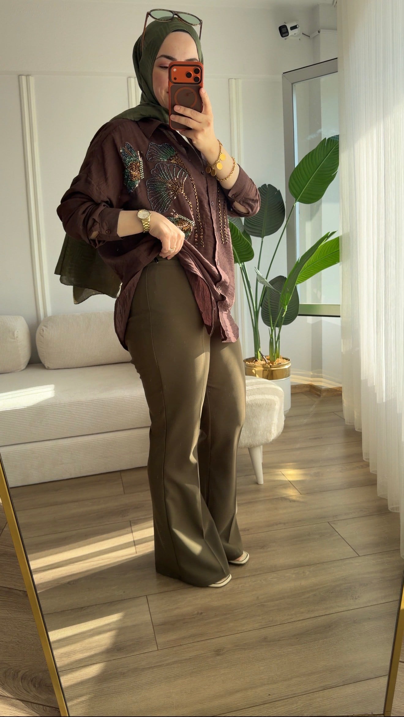 ÇAĞLA YEŞİLİ İSPANYOL PAÇA PANTALON 