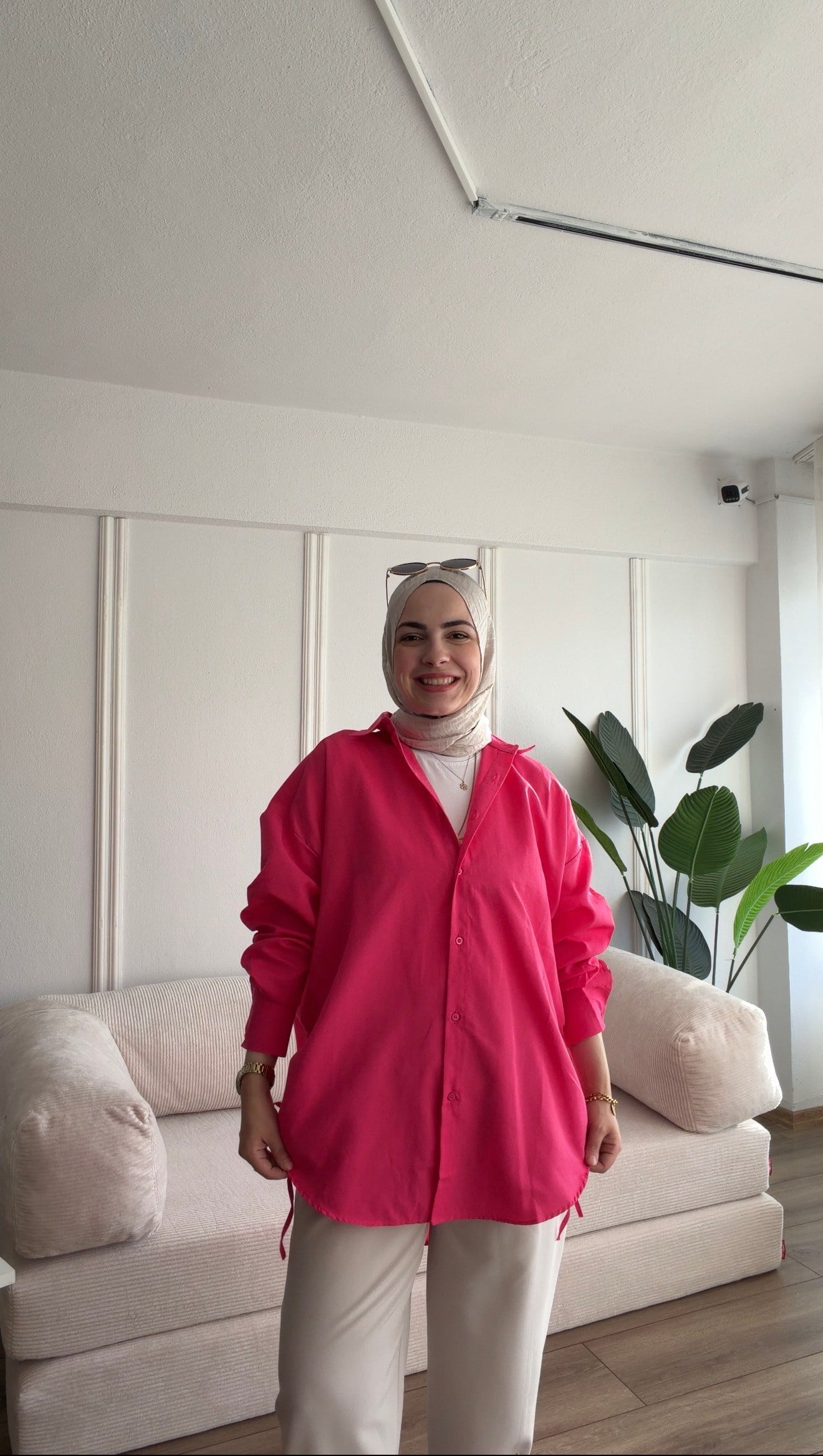 FUŞYA OVERSİZE GÖMLEK