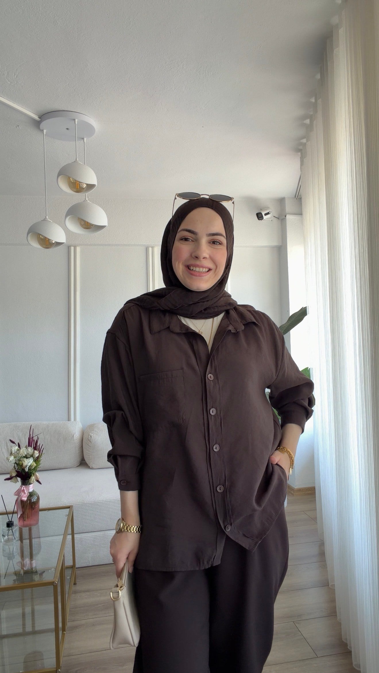 KAHVE PERİY GÖMLEK