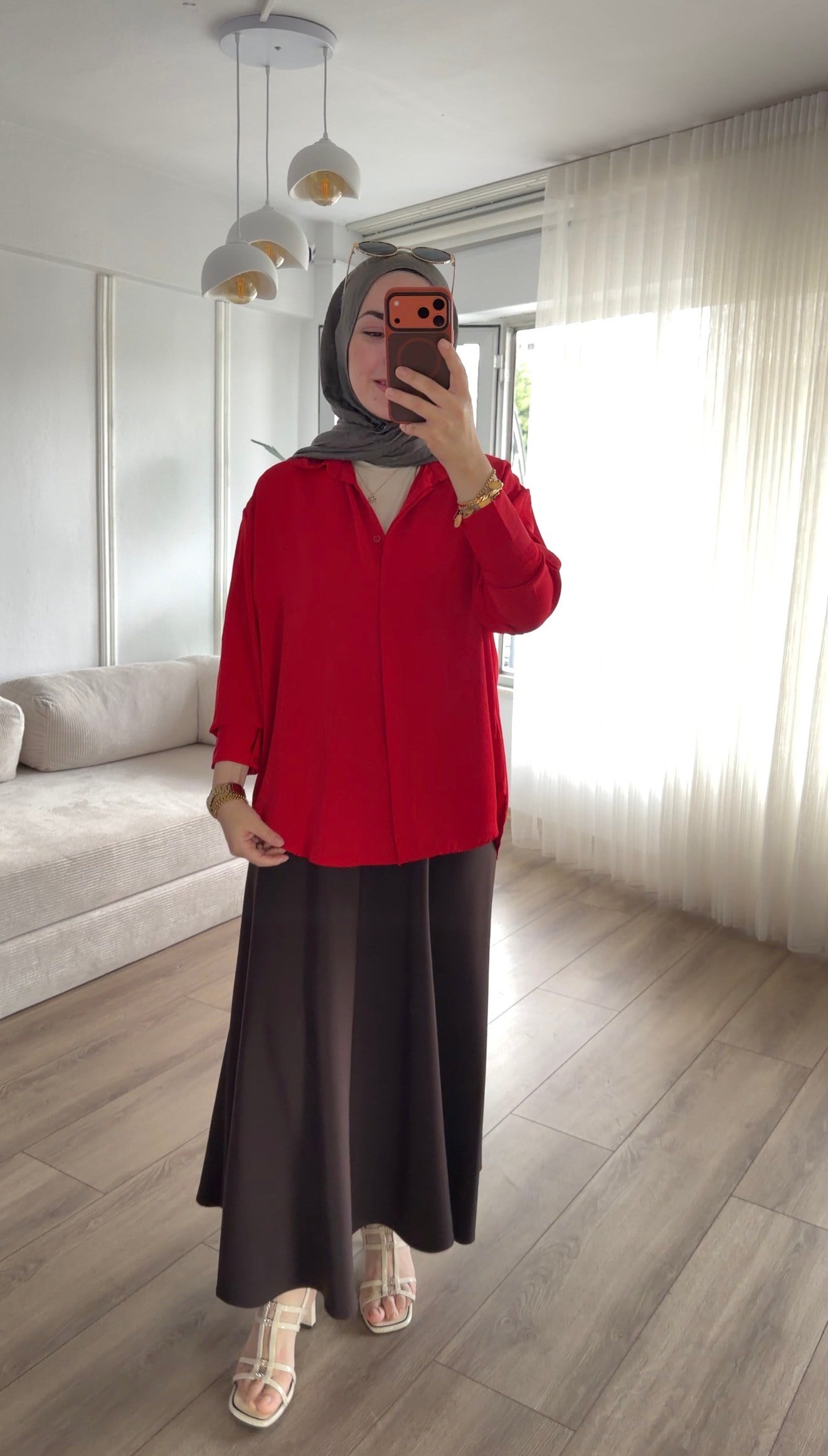 KAHVERENGİ KİLOŞ ETEK 