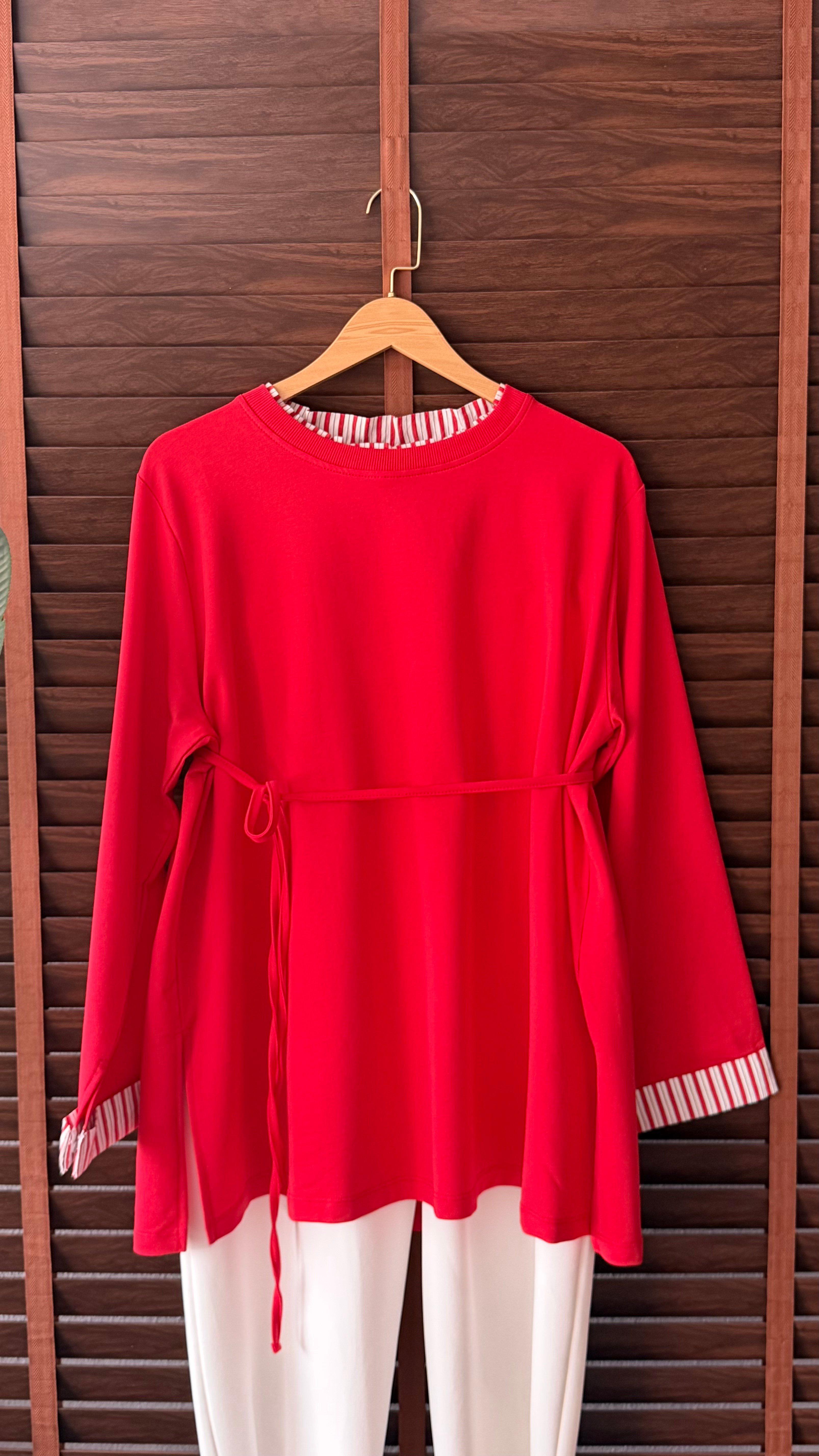 KIRMIZI  ASYA SWEATSHİRT 