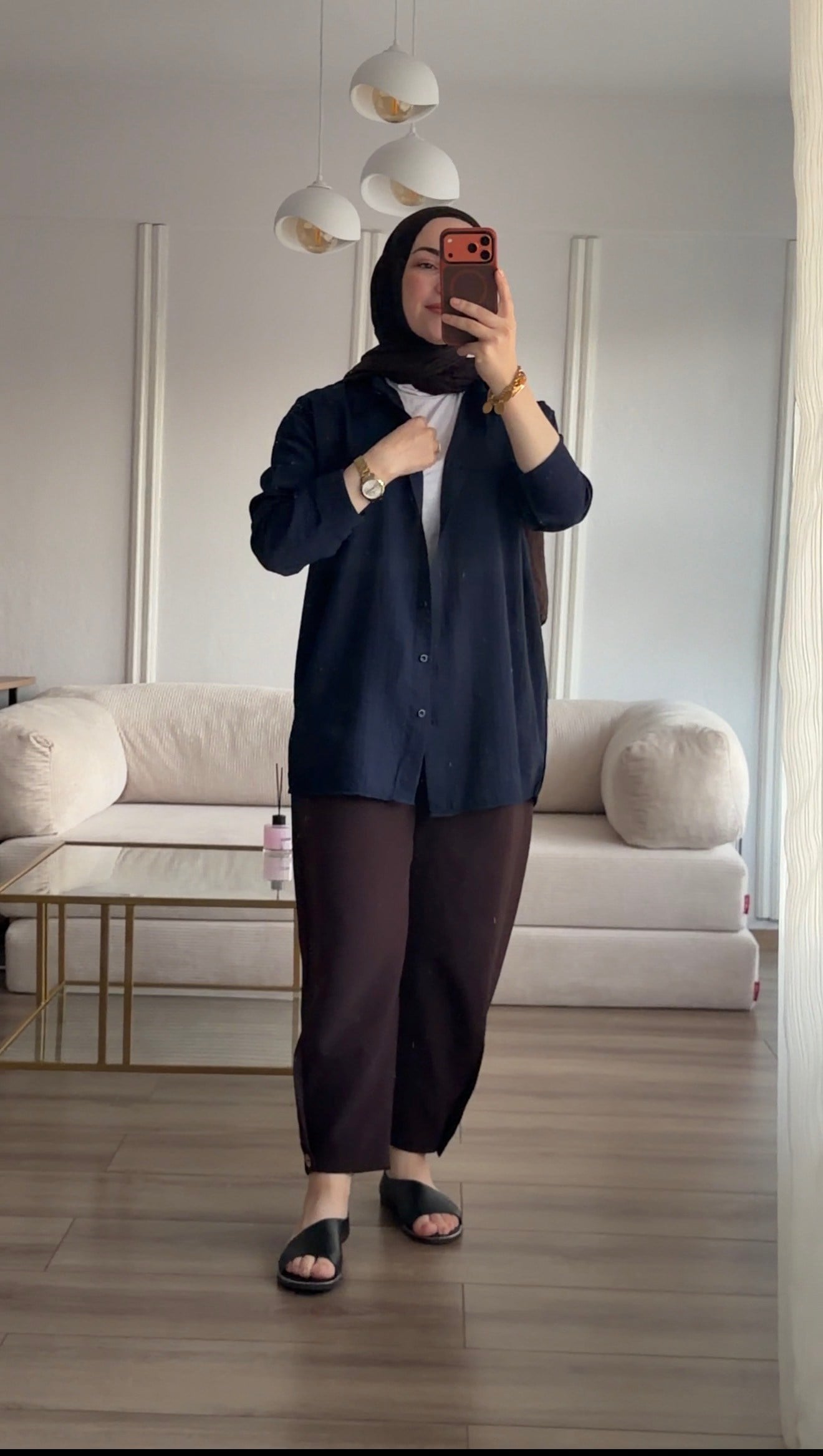LACİVERT  ÇİLEK KUMAŞ GÖMLEK 