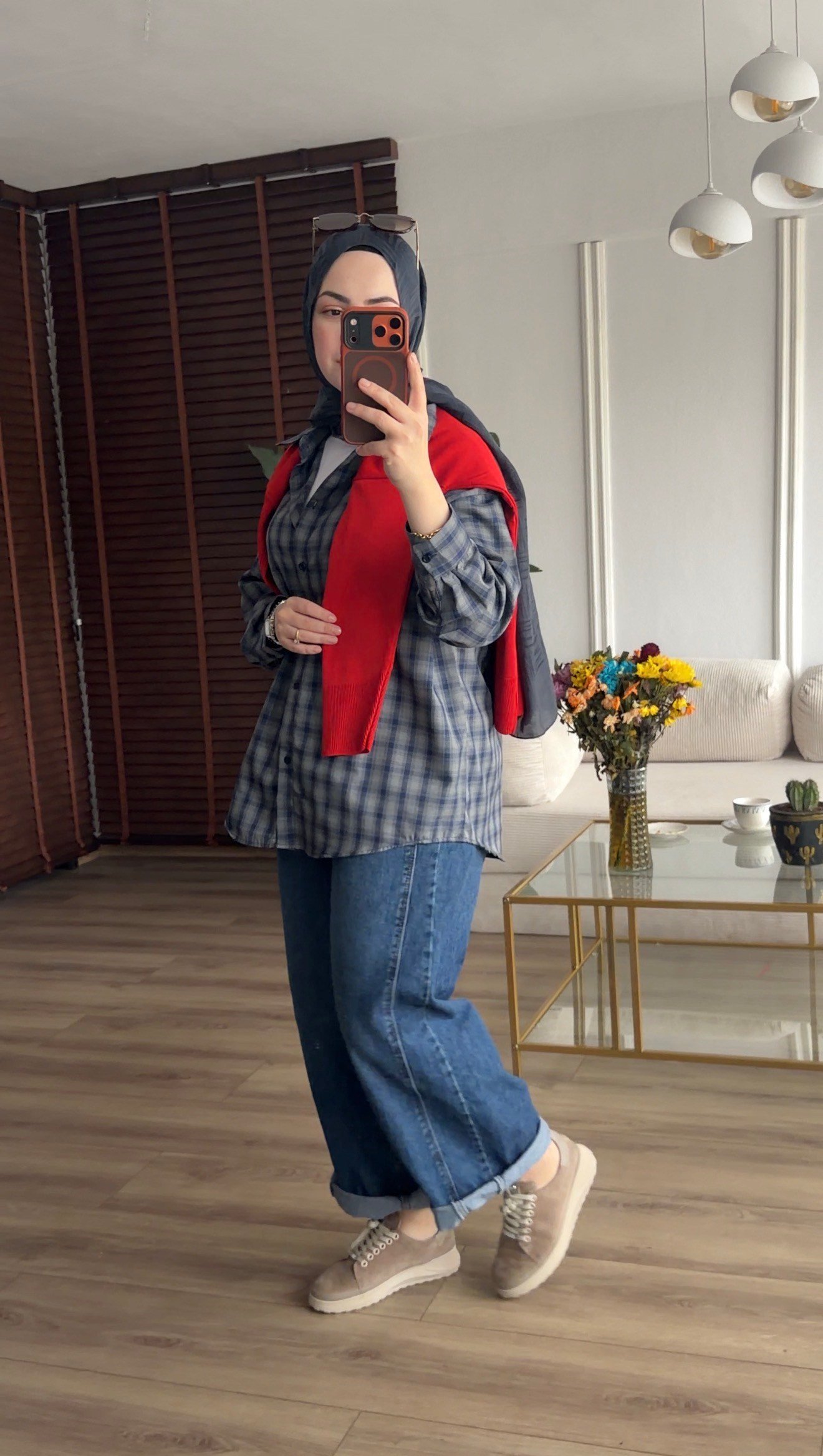 LACİVERT  EKOSE GÖMLEK 
