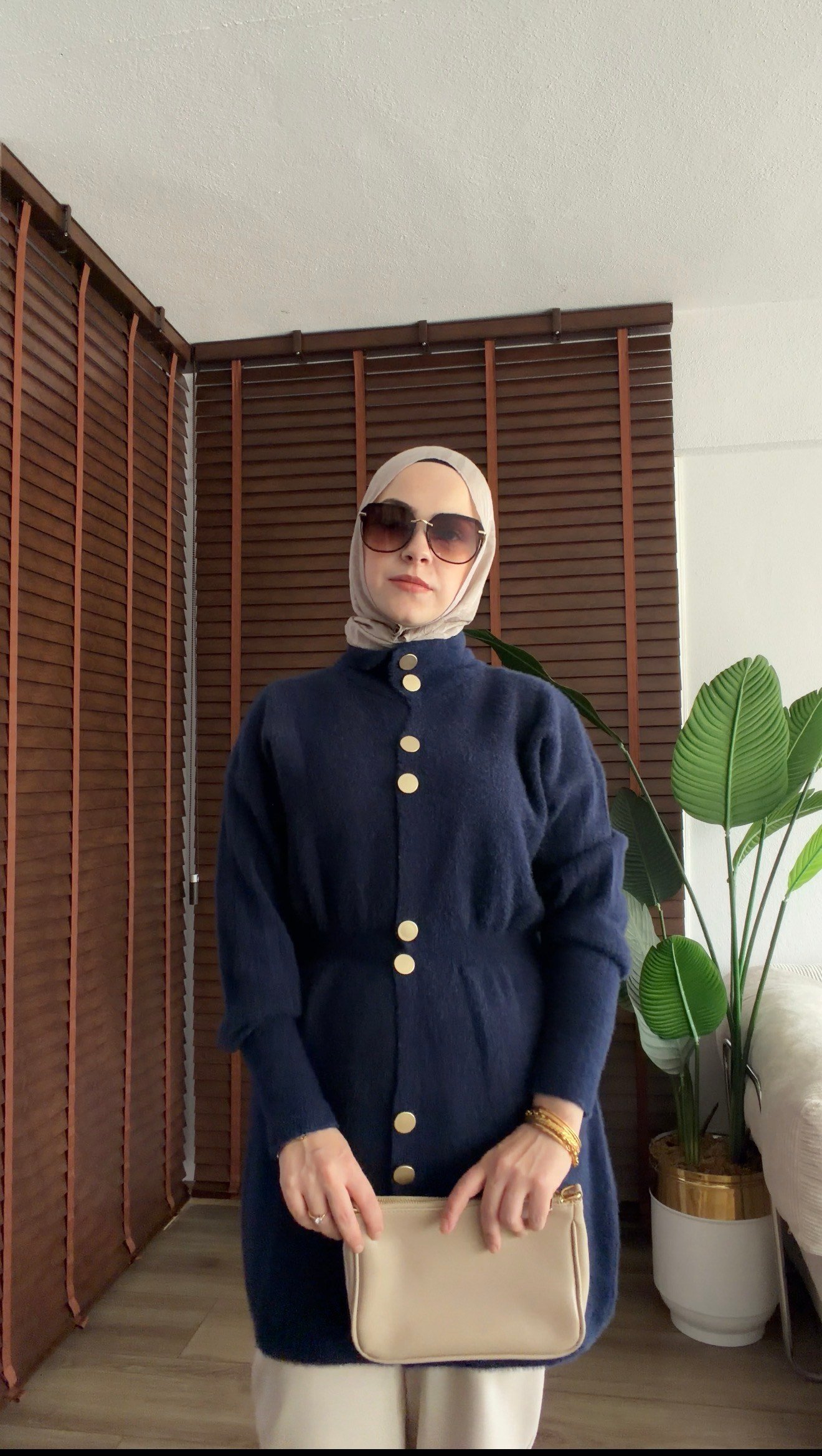 LACİVERT İKON ANGORA HIRKA 