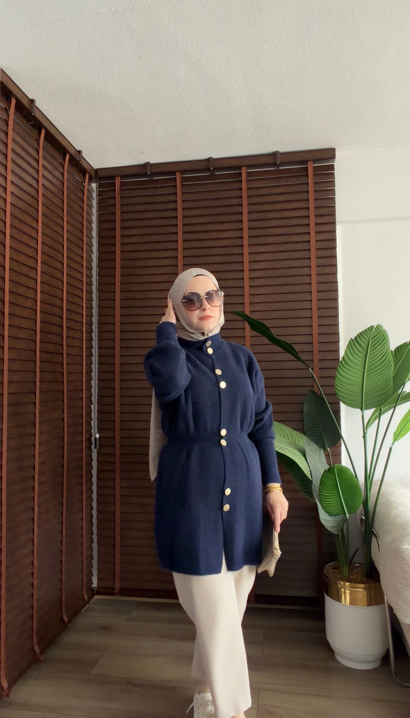 LACİVERT İKON ANGORA HIRKA 