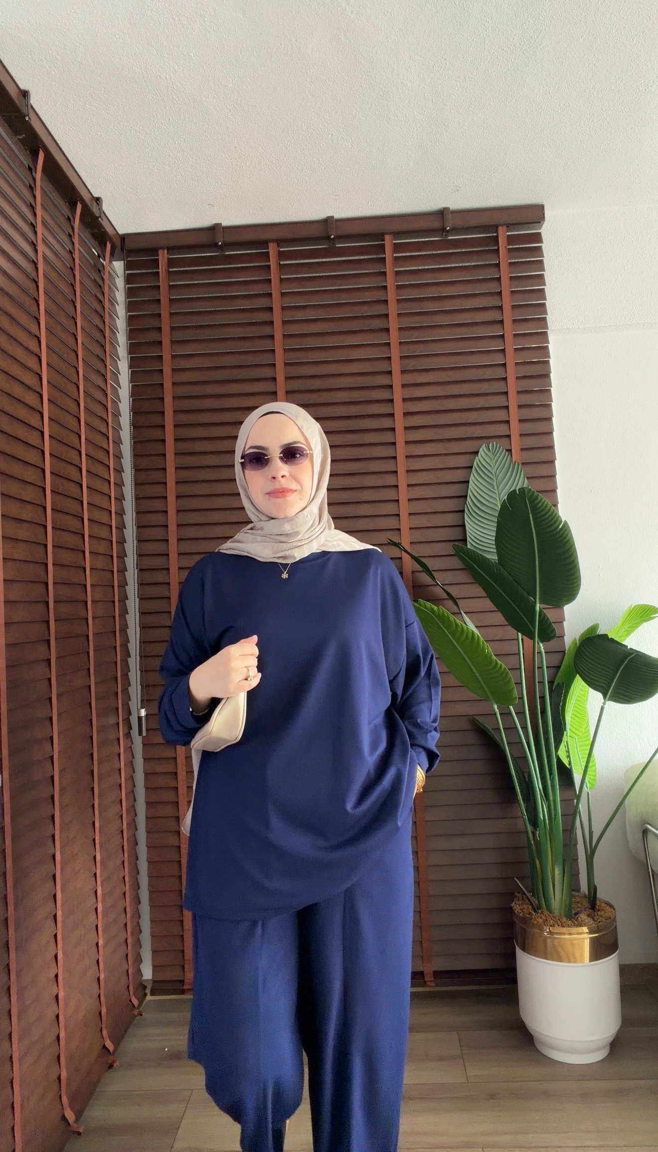 LACİVERT  ŞALVAR OYSHO TAKIM