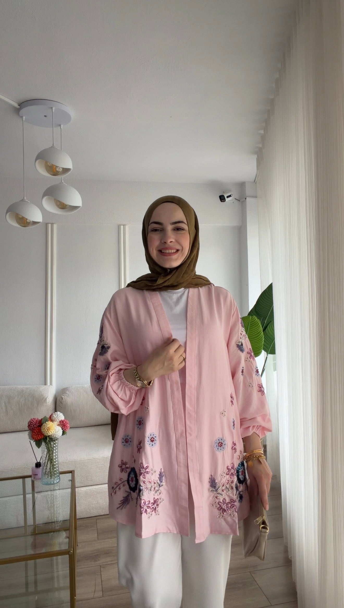 PEMBE OTANTİK KİMONO