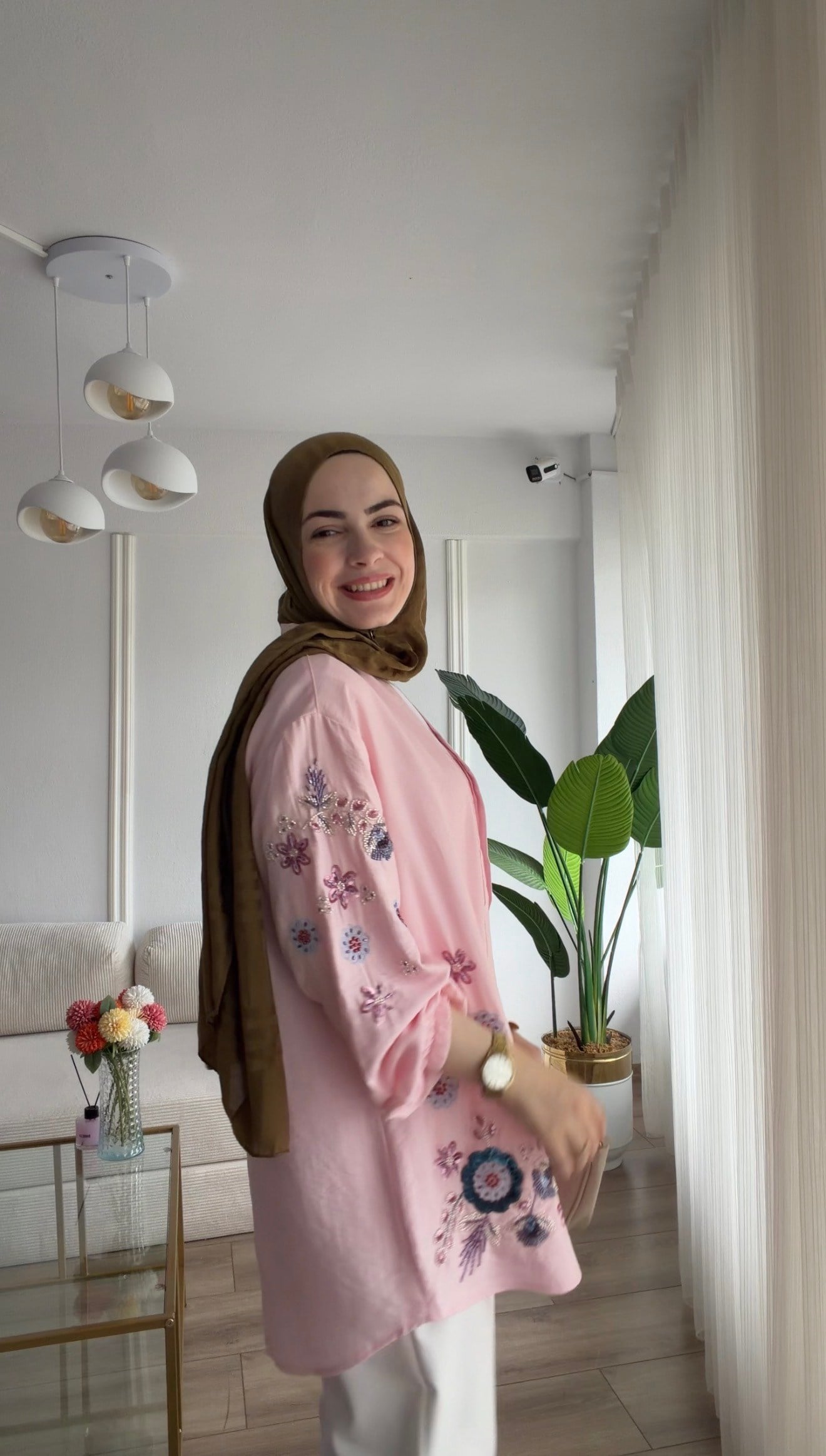 PEMBE OTANTİK KİMONO