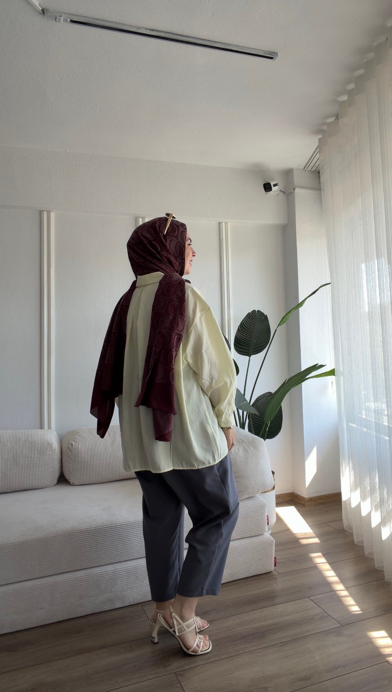 SARI PAMUK KOTON SALAŞ GÖMLEK 