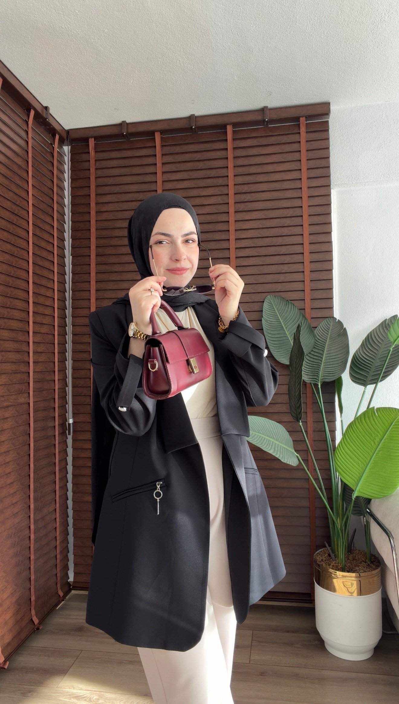 SİYAH  ŞAL YAKA CEBİ FERMUAR DETAYLI CEKET 
