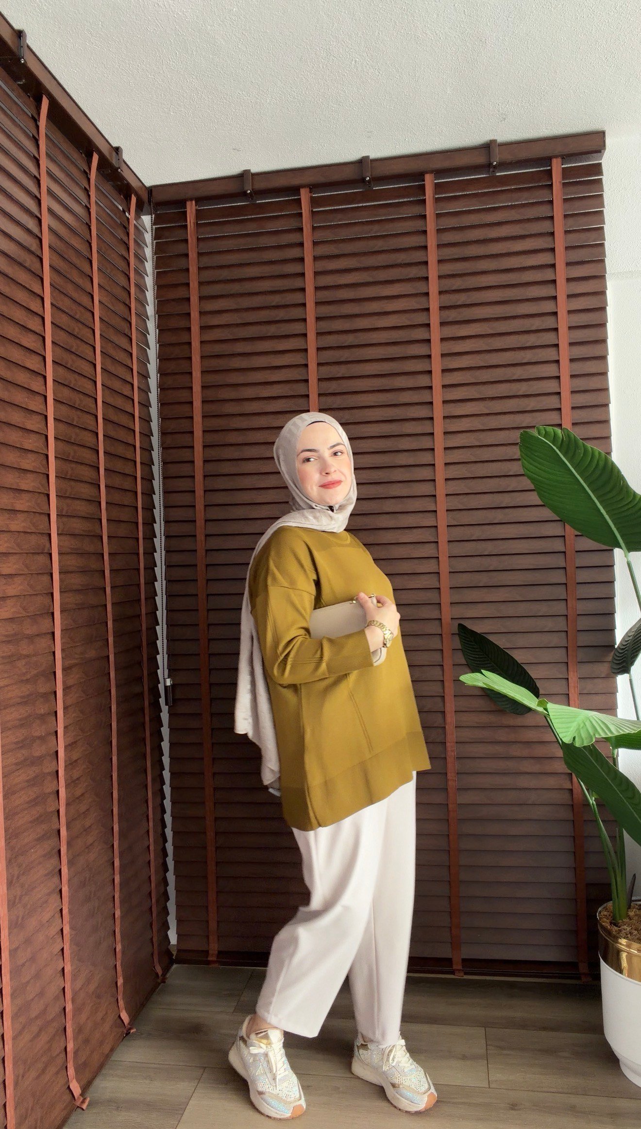 YAĞ YEŞİLİ MERSERİZE BLUZ 