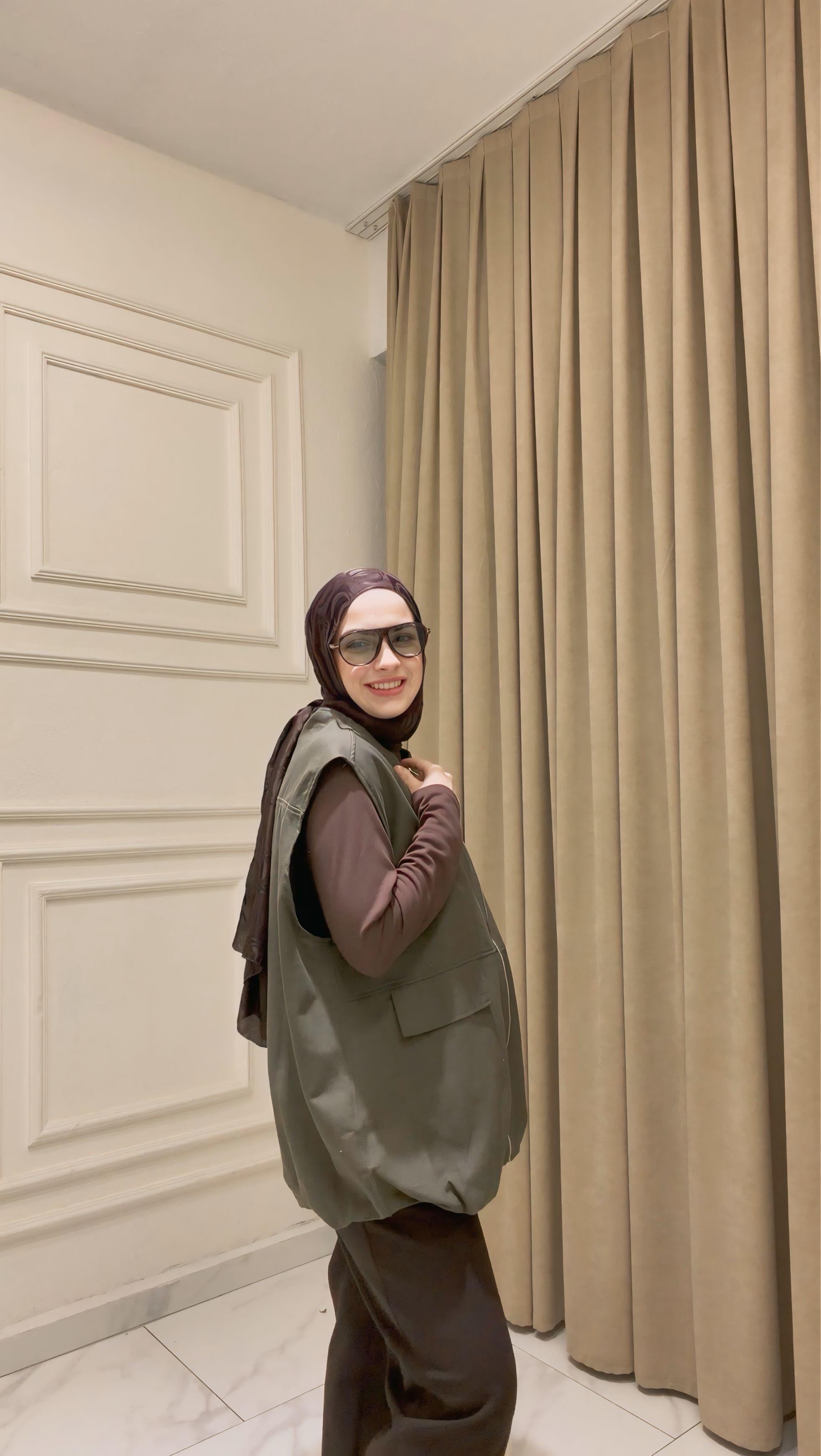 YEŞİL ZARA MODEL KOT YELEK 