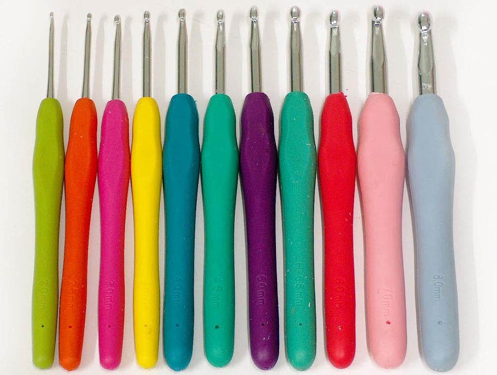 11 Sizes Soft Grip Hook Set .